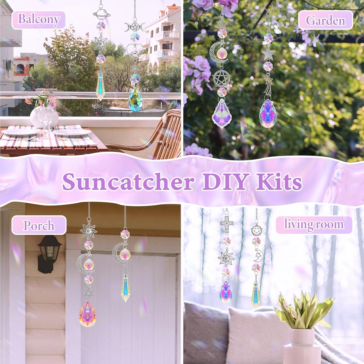 Kit de Manualidades FACIACC 252 Piezas Atrapa Sol de Cristal