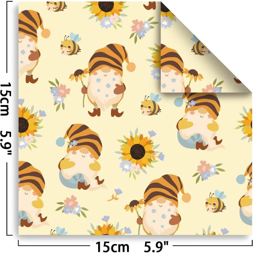 Kit de Papel de Origami Doble Cara 100 Hojas 15x15cm Mifuner