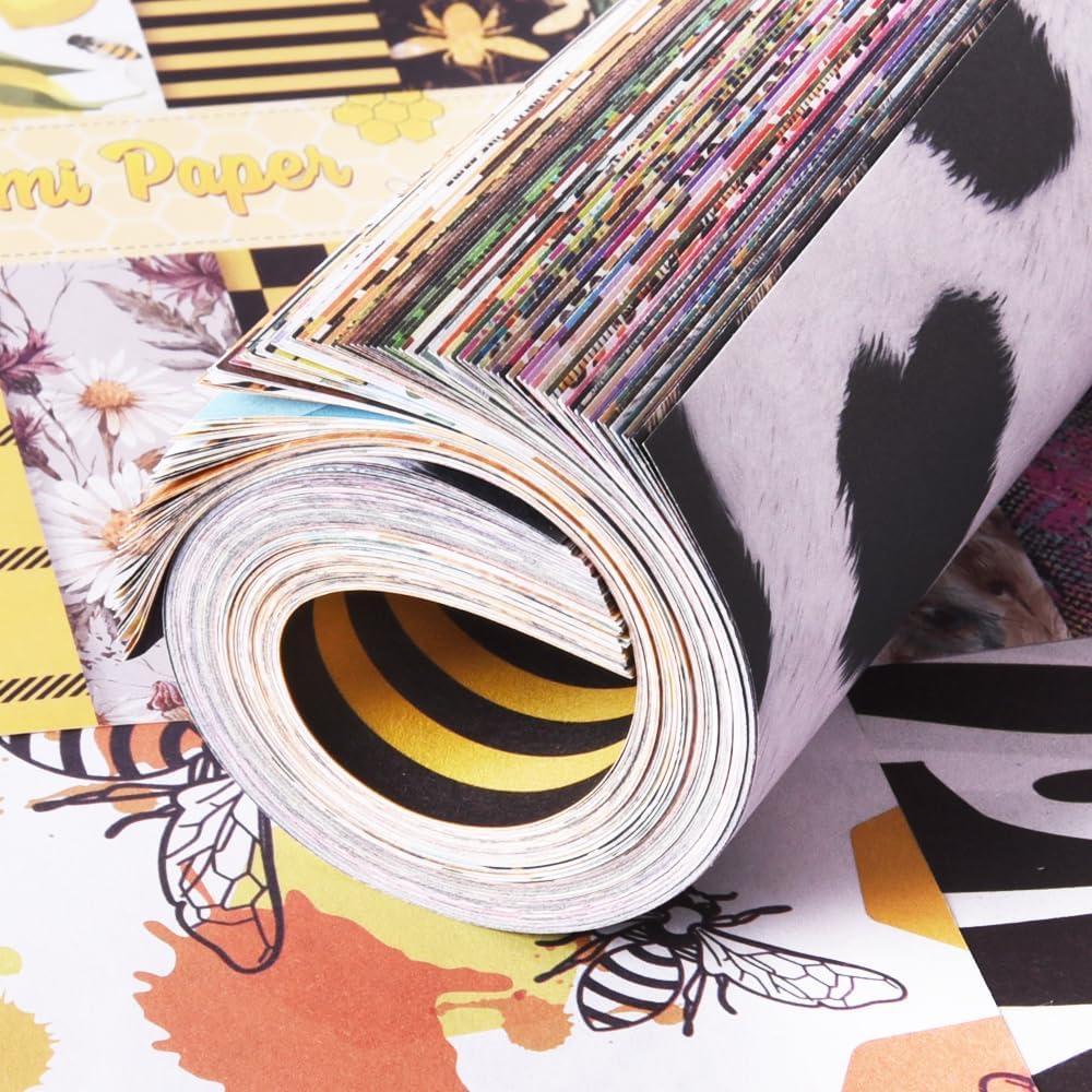 Kit de Papel de Origami Doble Cara 100 Hojas 15x15cm Mifuner