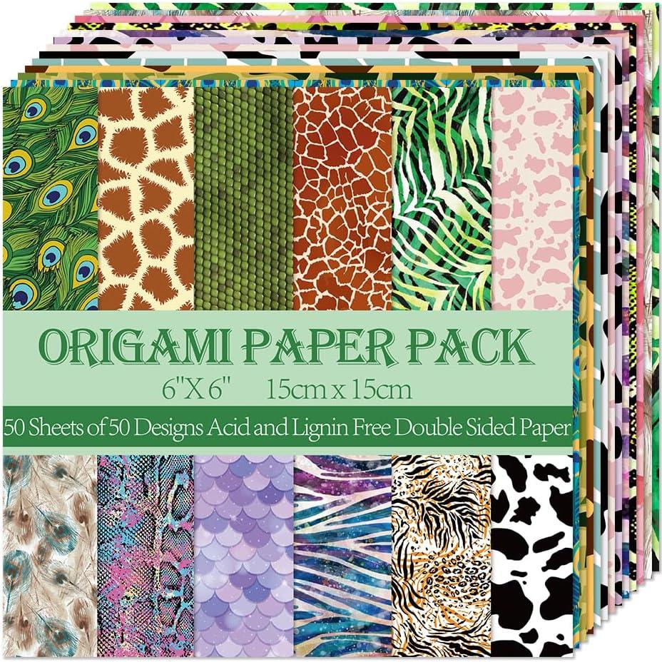 Kit de Papel de Origami Doble Cara 100 Hojas 15x15cm Mifuner