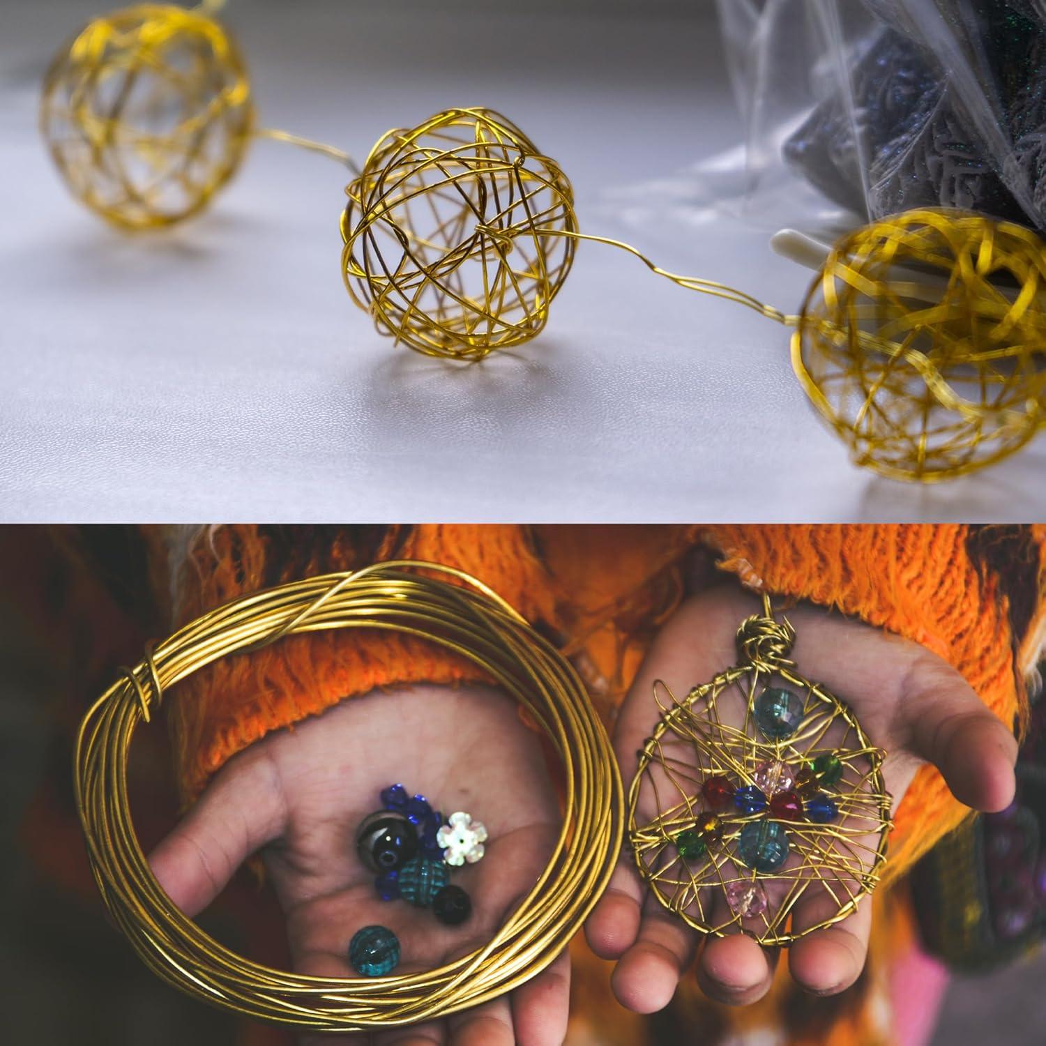 Alambre de Artesanía de Aluminio Krastmon 10m Negro 18 Agujas