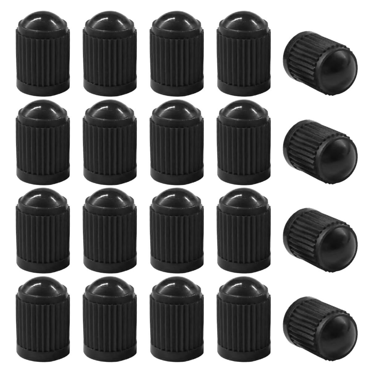 20 Tapones de Válvula de Neumático DUSCOKE - Universal Negro