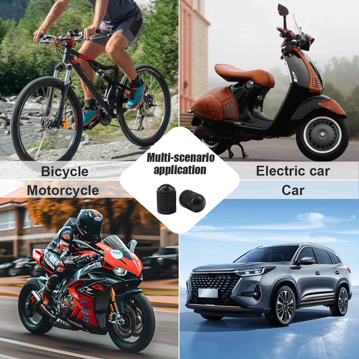 20 Tapones de Válvula de Neumático DUSCOKE - Universal Negro