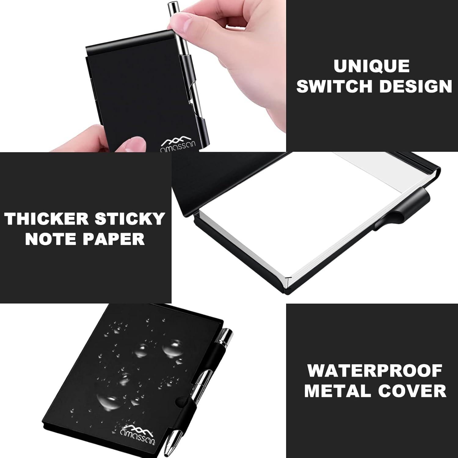 Cuaderno Mini de Metal Amassan con Bolígrafo y 60 Páginas