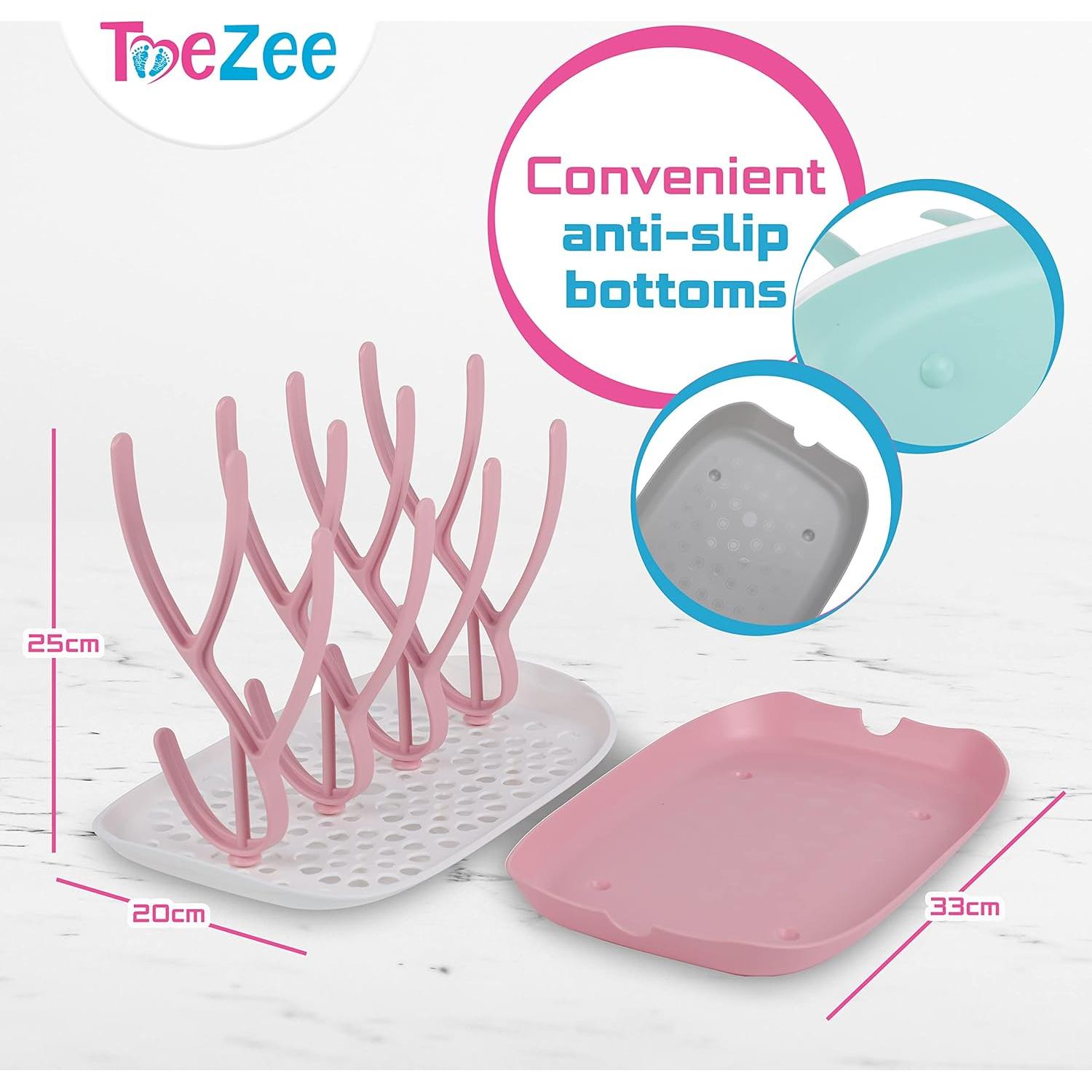 Soporte Secado Biberones ToeZee Aqua - Ahorra Espacio, 12 Biberones