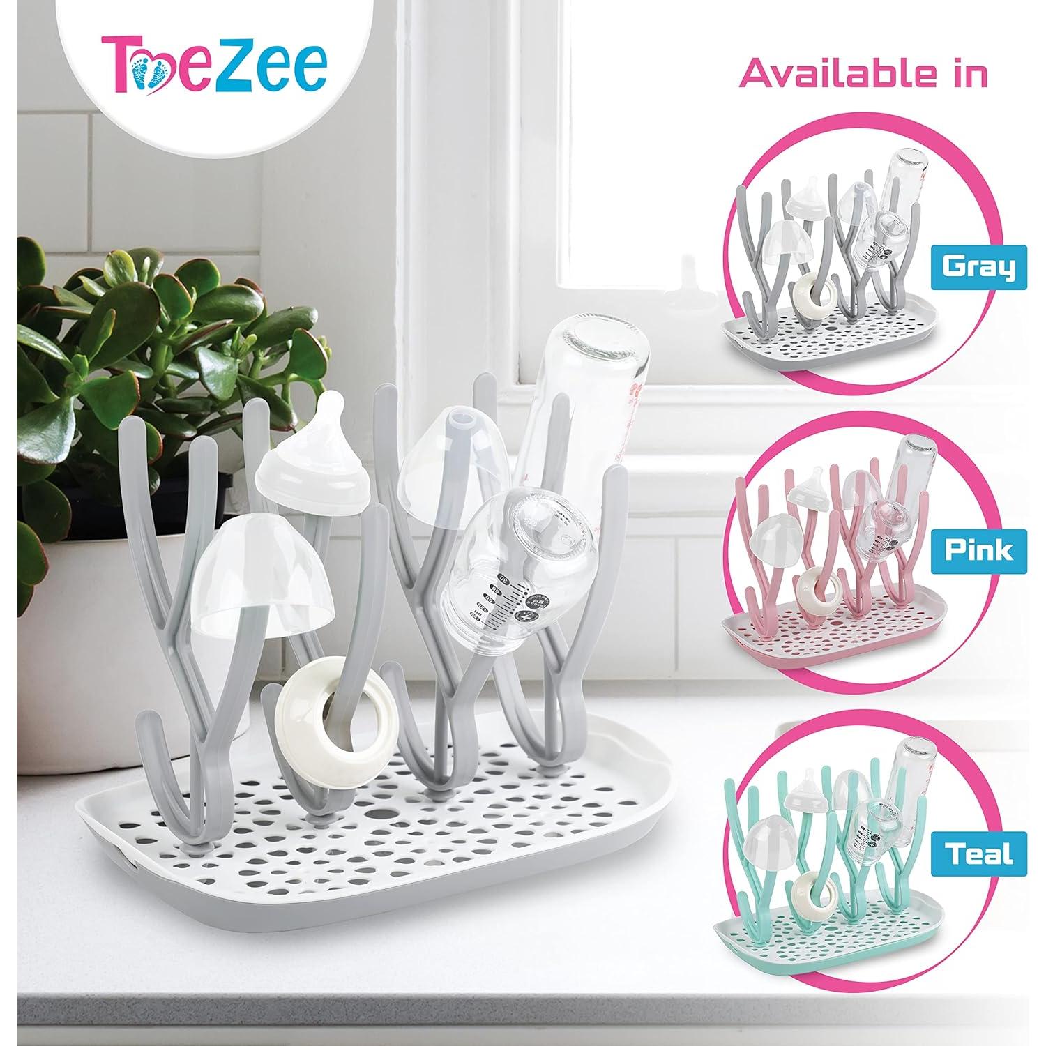 Soporte Secado Biberones ToeZee Aqua - Ahorra Espacio, 12 Biberones