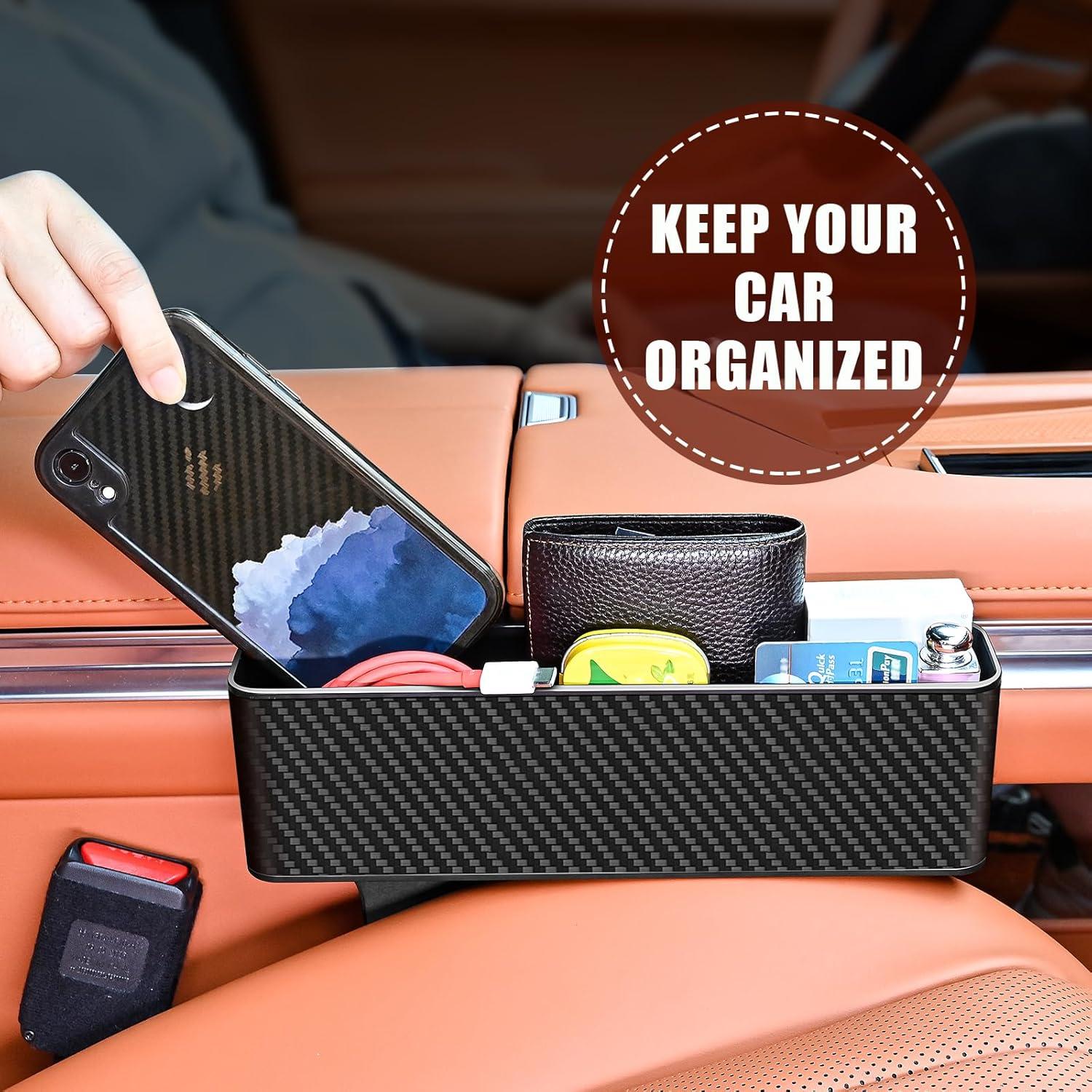 Organizador de Asiento de Auto Jiaji CB-1 - 2 Piezas Fibra de Carbono