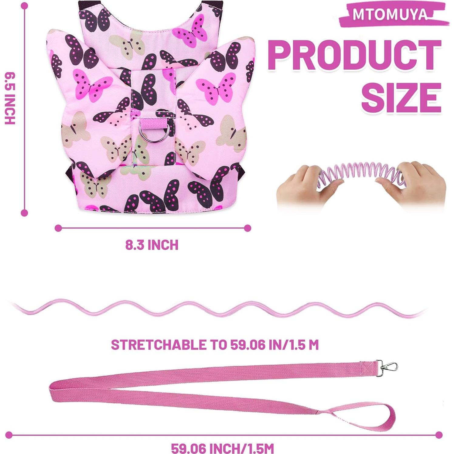 Arnés Antipérdida para Niños MTOMUYA Rosa Ajustable 1-5 Años