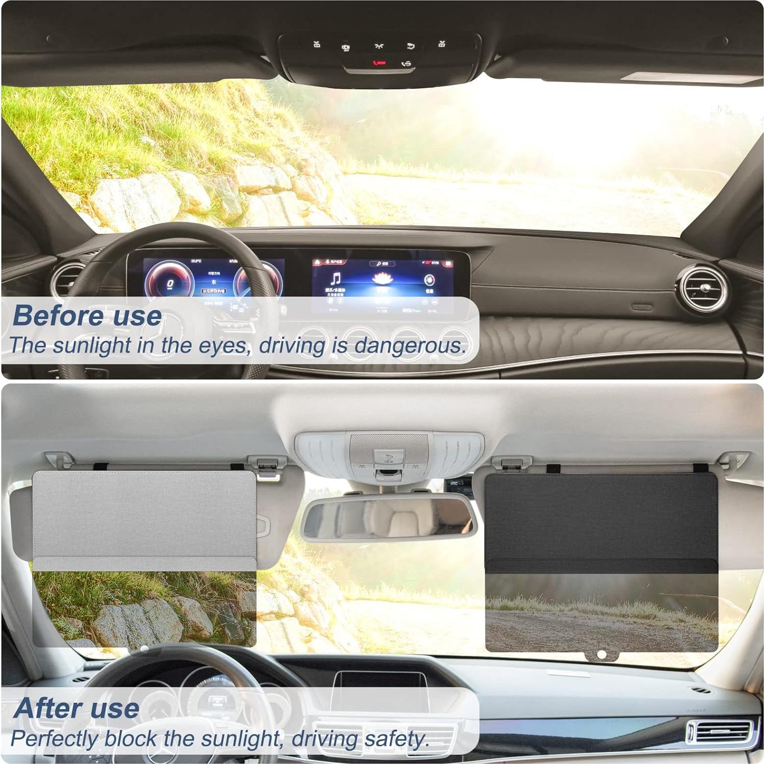 Extensor de Visera Solar NAZZO Negro, Anti-Deslumbrante, Universal