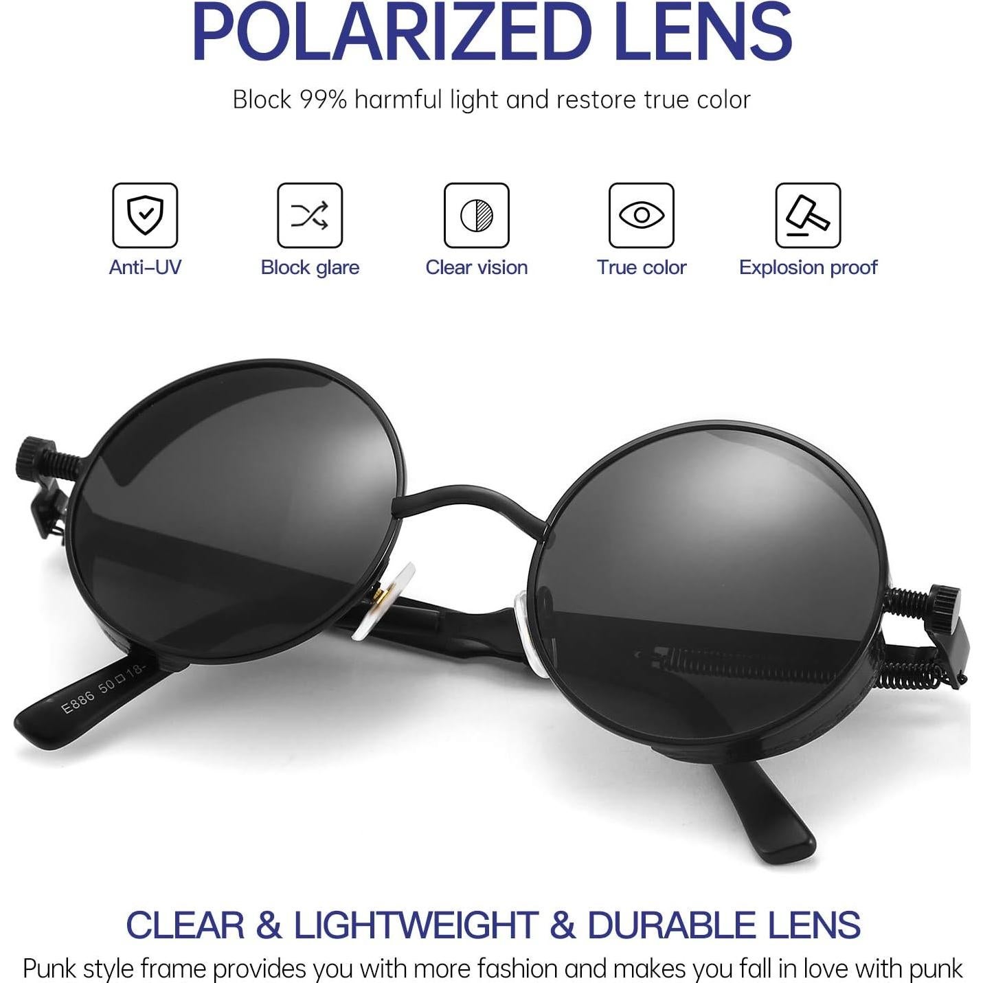 Gafas de sol Steampunk GYsnail polarizadas UV400 para hombres