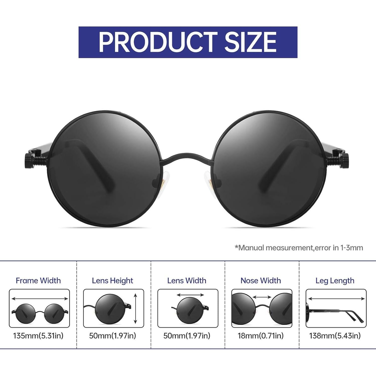 Gafas de sol Steampunk GYsnail polarizadas UV400 para hombres