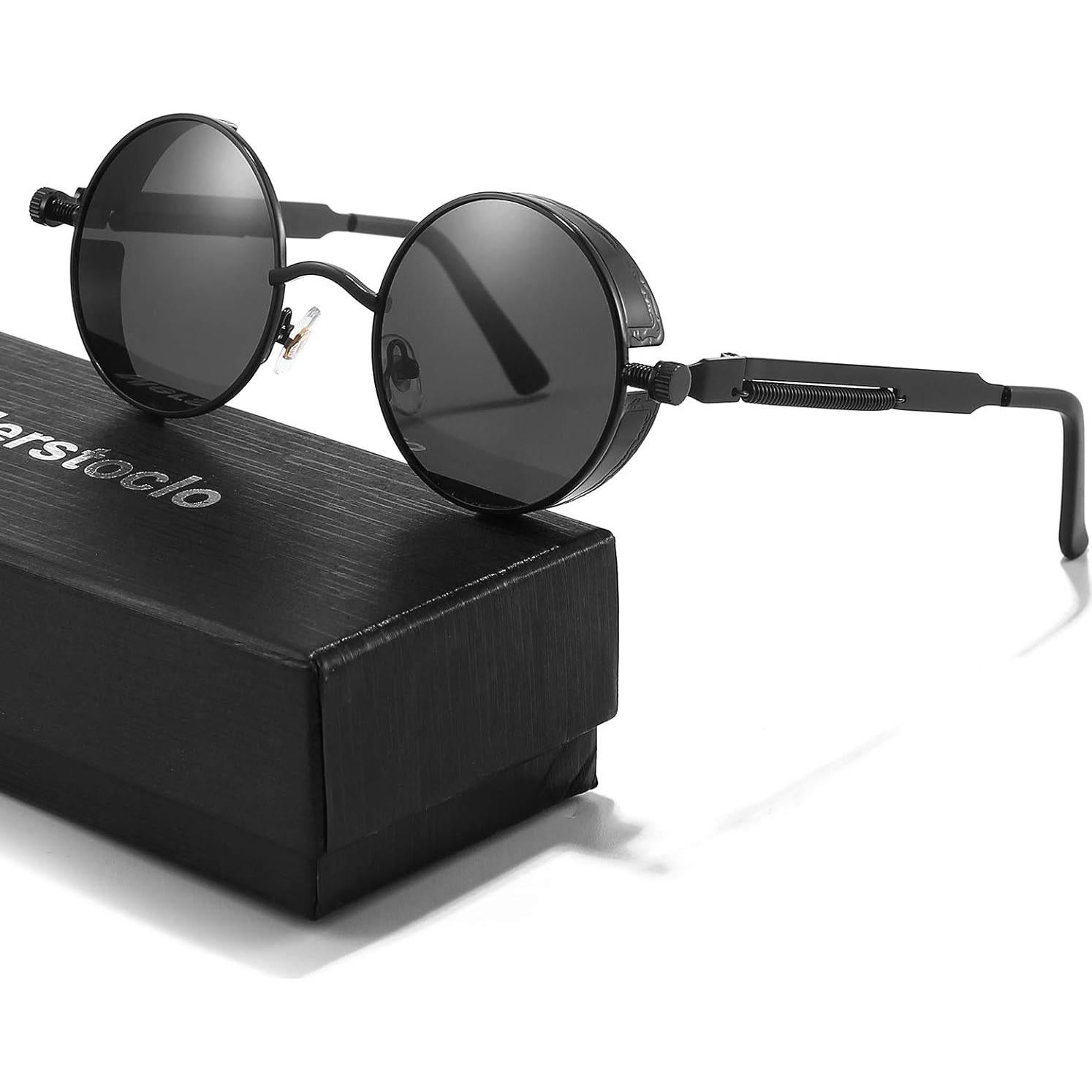 Gafas de sol Steampunk GYsnail polarizadas UV400 para hombres