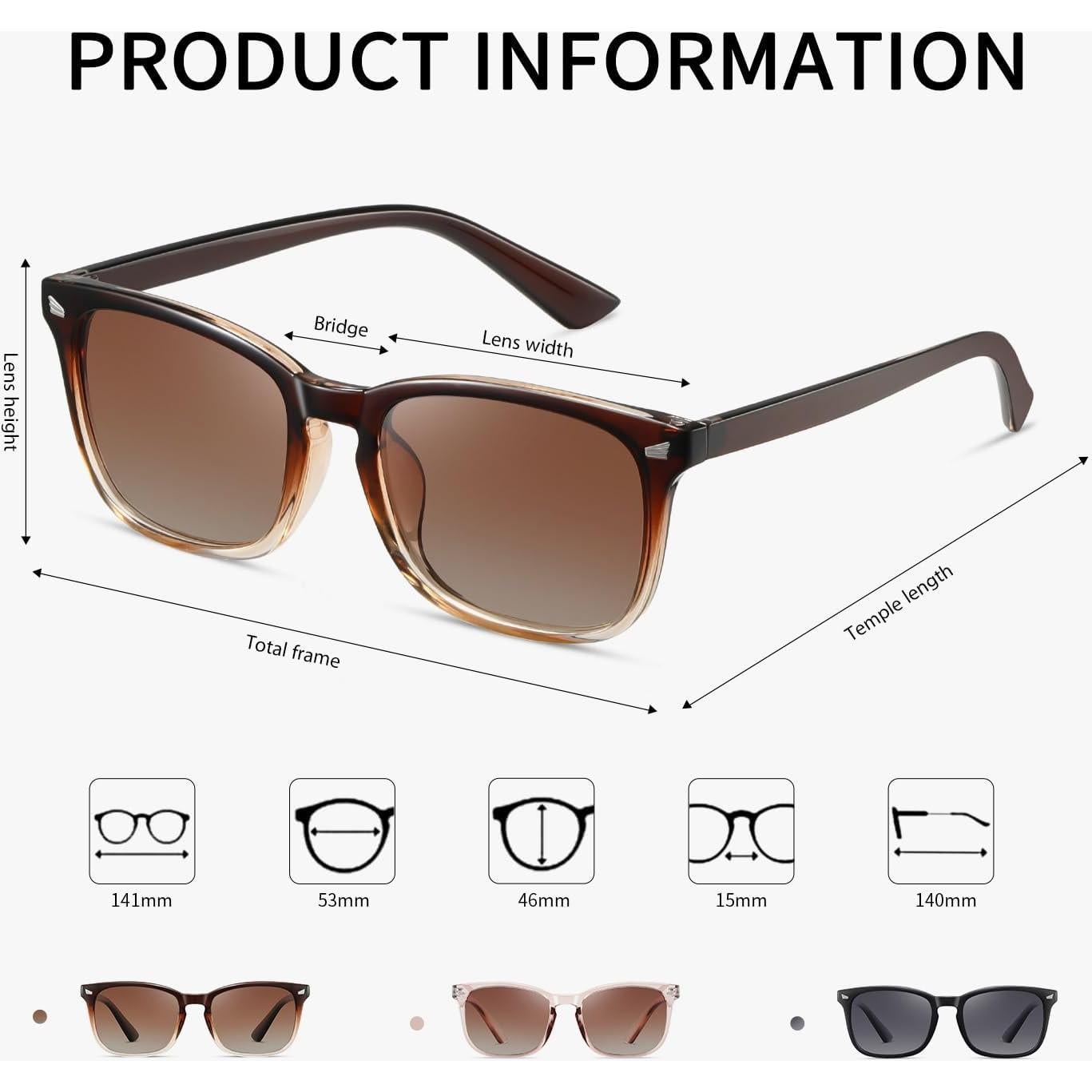 Gafas de sol polarizadas MASDUN Vision retro 3 unidades