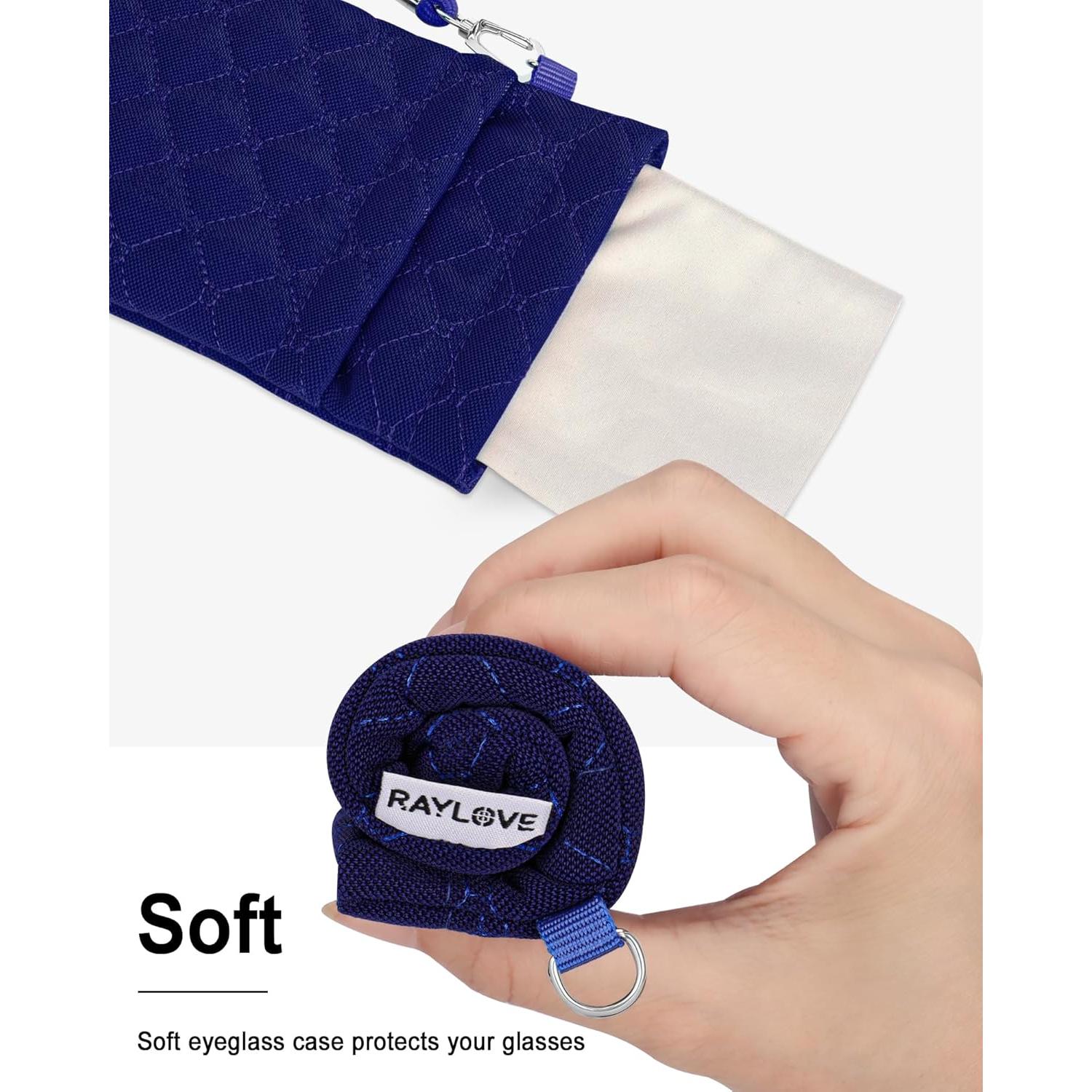 Estuche Doble para Gafas WAWOHERRNS Azul - Viaje Suave 2 Pares