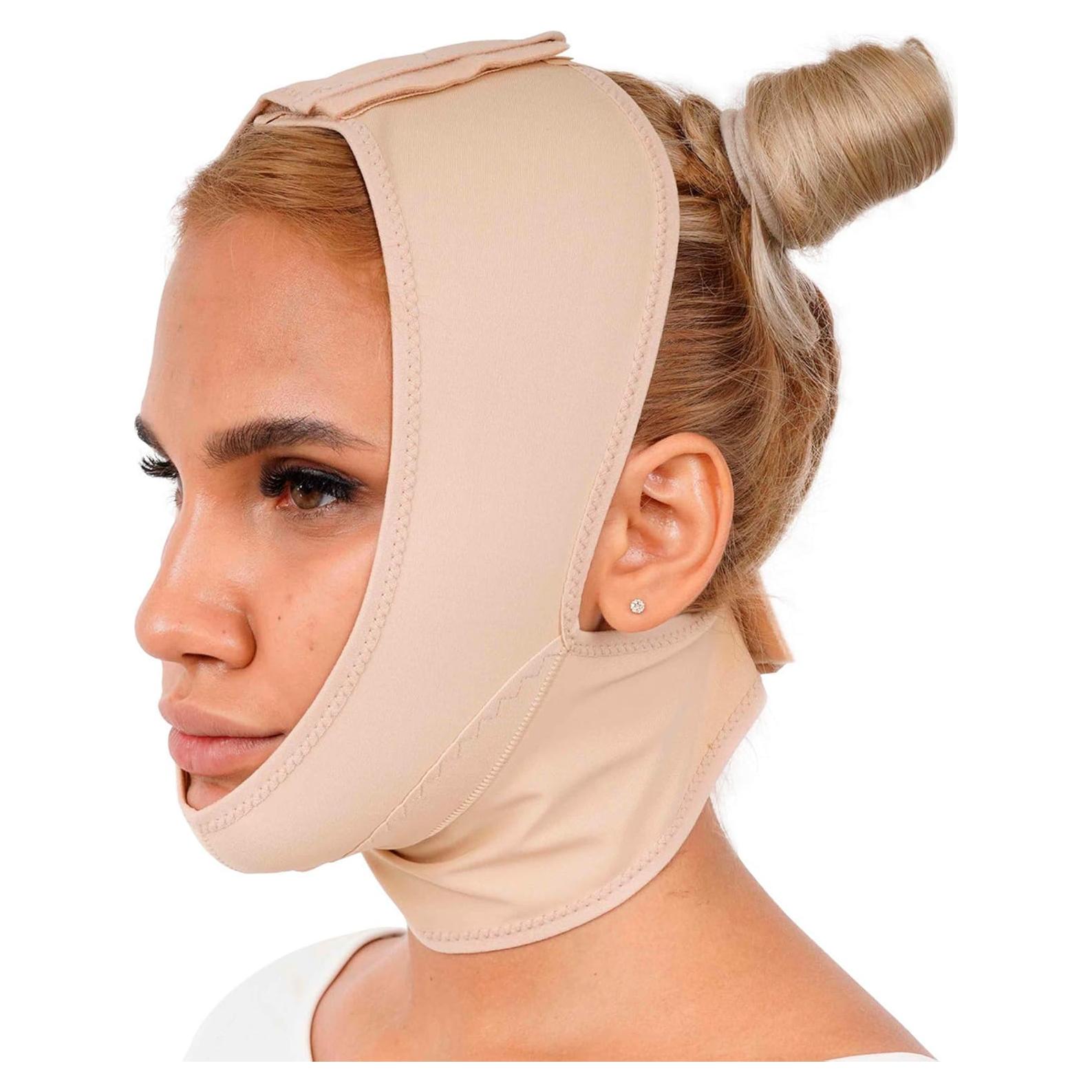 Prenda de Compresión Facial INVERA para Recuperación Postquirúrgica