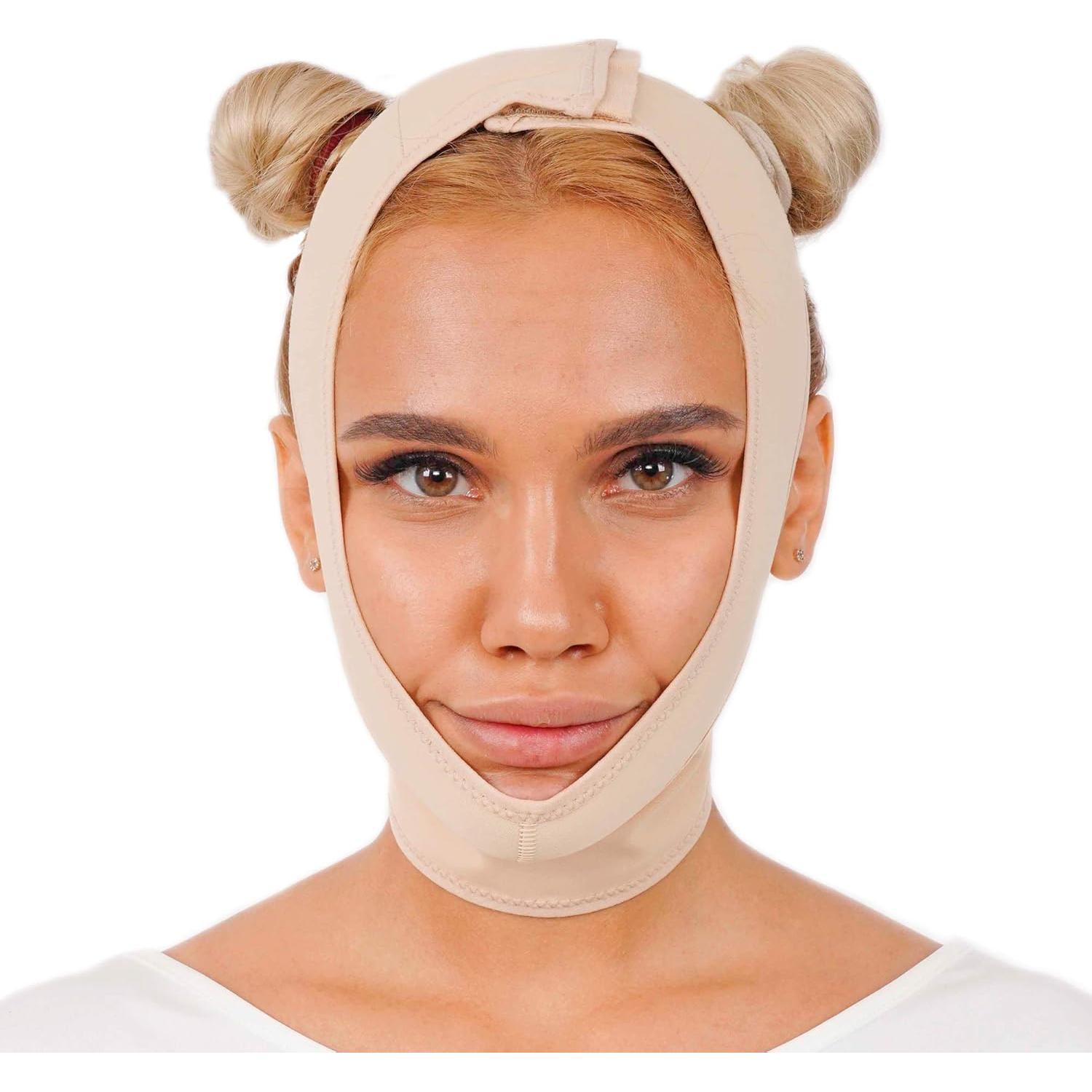 Prenda de Compresión Facial INVERA para Recuperación Postquirúrgica