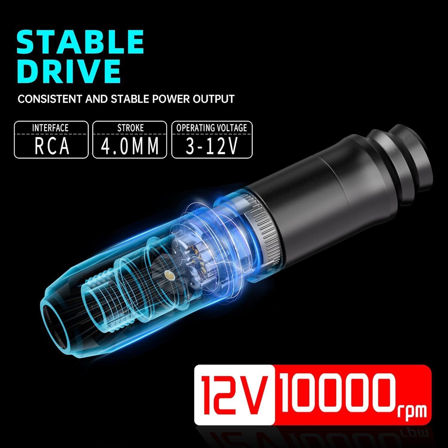 Kit de Tatuaje Completo MIHERT Inalámbrico 1500mAh 20 Agujas