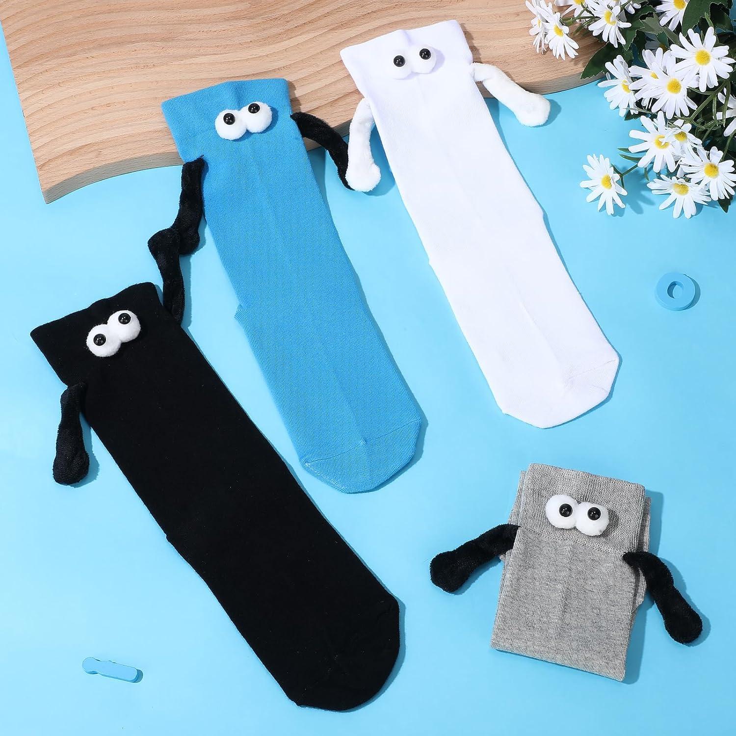 Calcetines Magnéticos 3D Manos Unidas - 4 Pares Divertidos