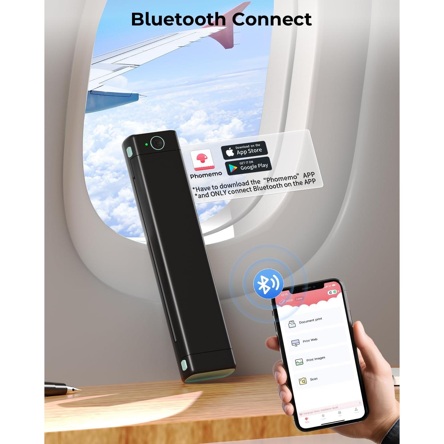 Impresora Portátil Phomemo M08F Bluetooth Sin Tinta 21.6x27.9cm