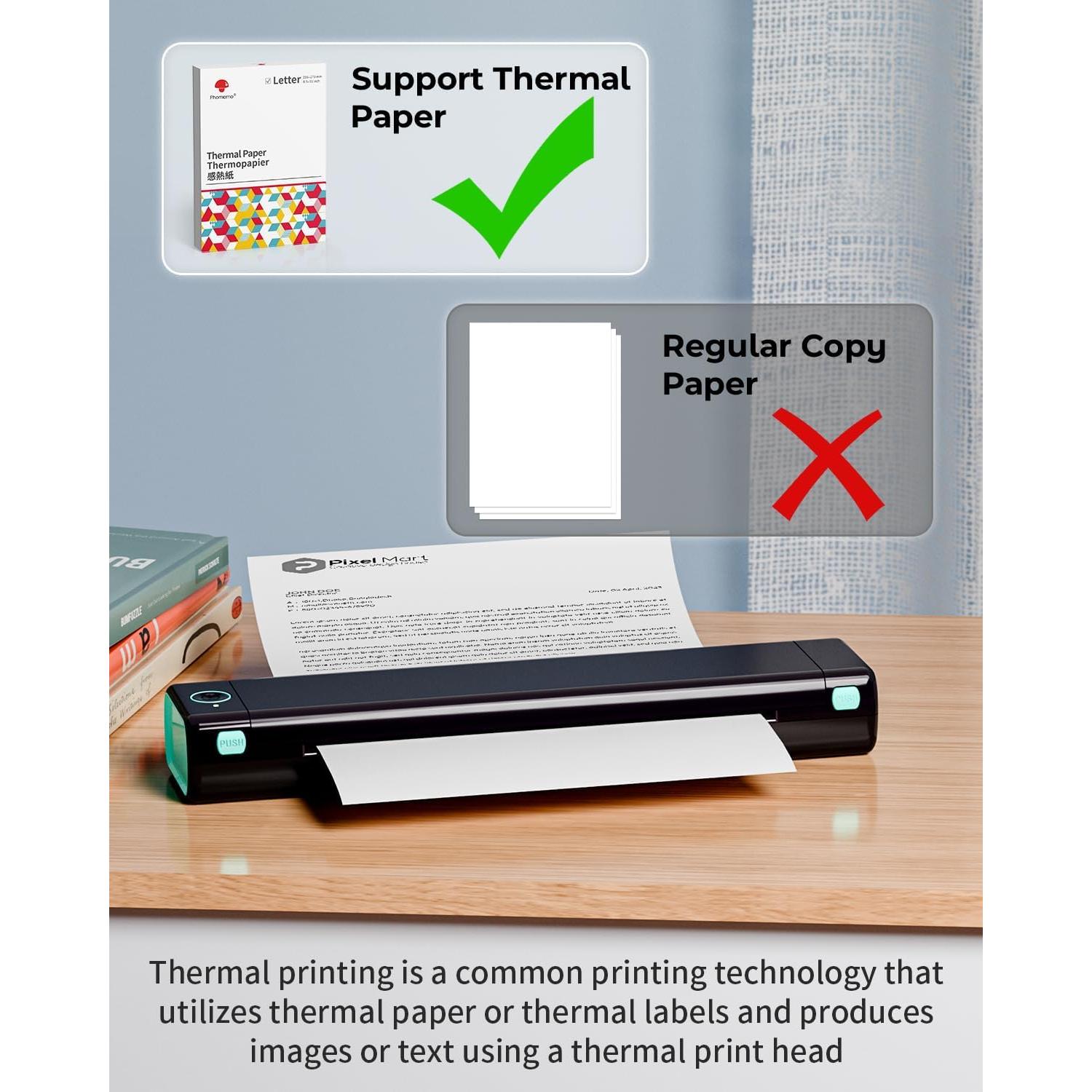 Impresora Portátil Phomemo M08F Bluetooth Sin Tinta 21.6x27.9cm