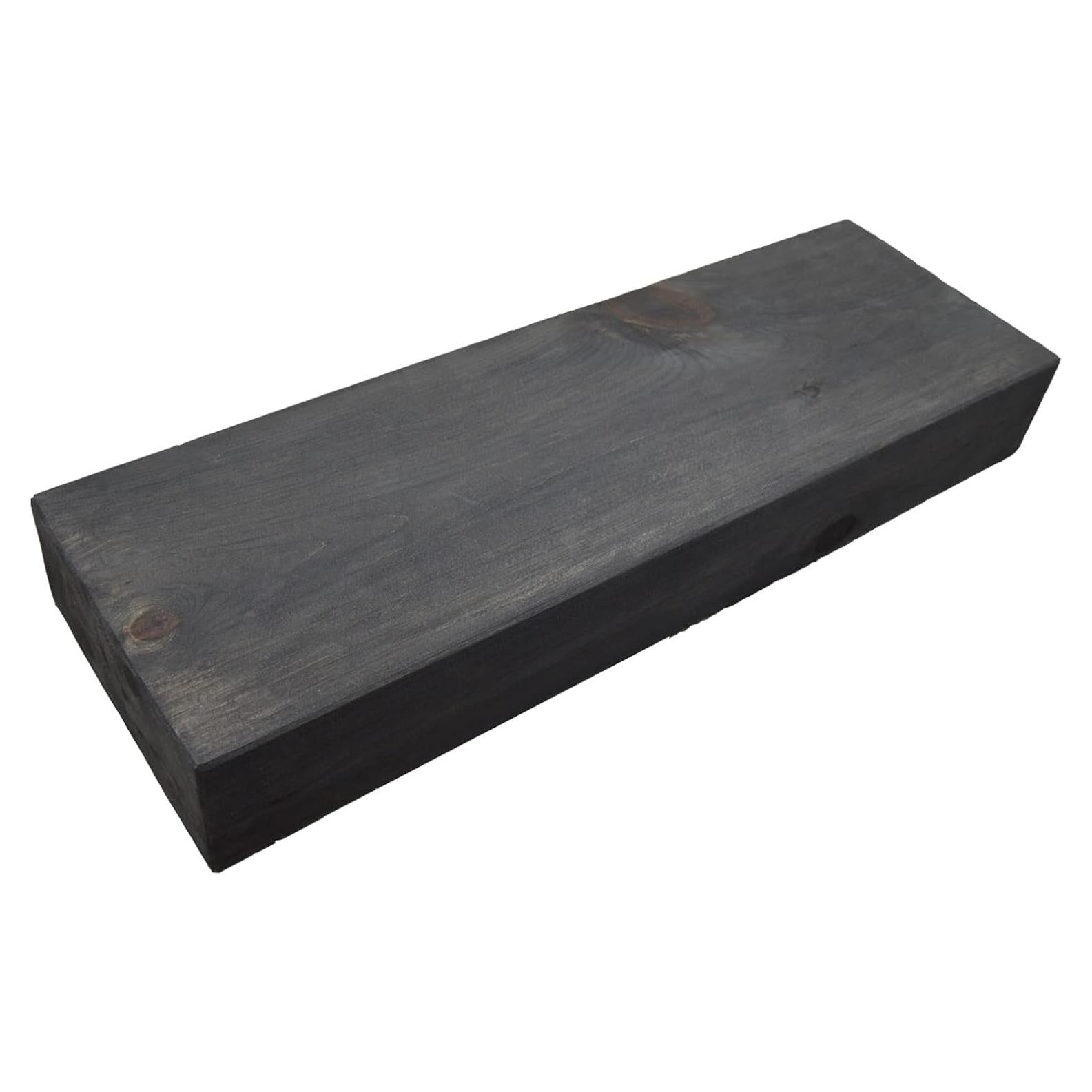 Estante Flotante de Madera Maciza Wilson 72" Carbón