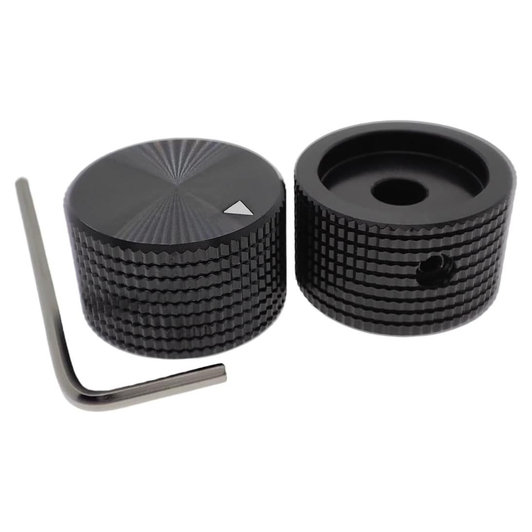 Paquete de 2 Perillas de Control de Aluminio Szliyands Negro