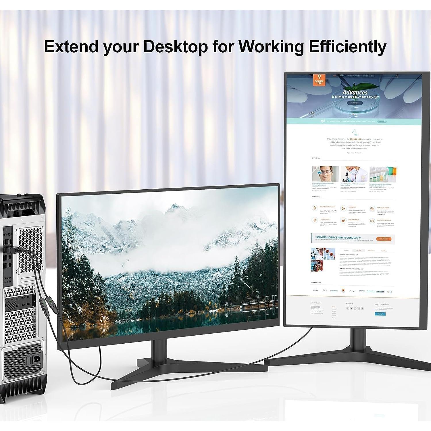 Adaptador DisplayPort a HDMI UVOOI 2-Pack 1080P Full HD