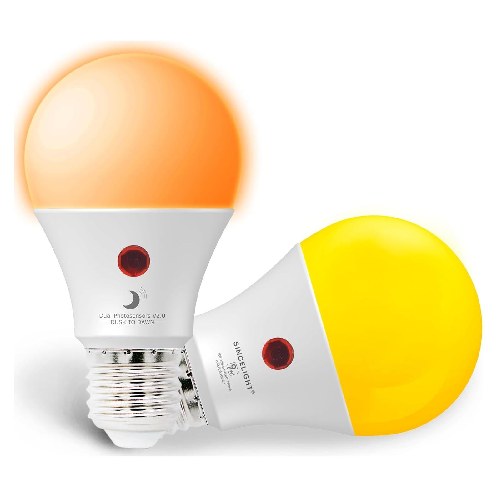 Bombilla LED SINCELIGHT E26 9W Doble Sensor Luz Diurna - Paquete de 2