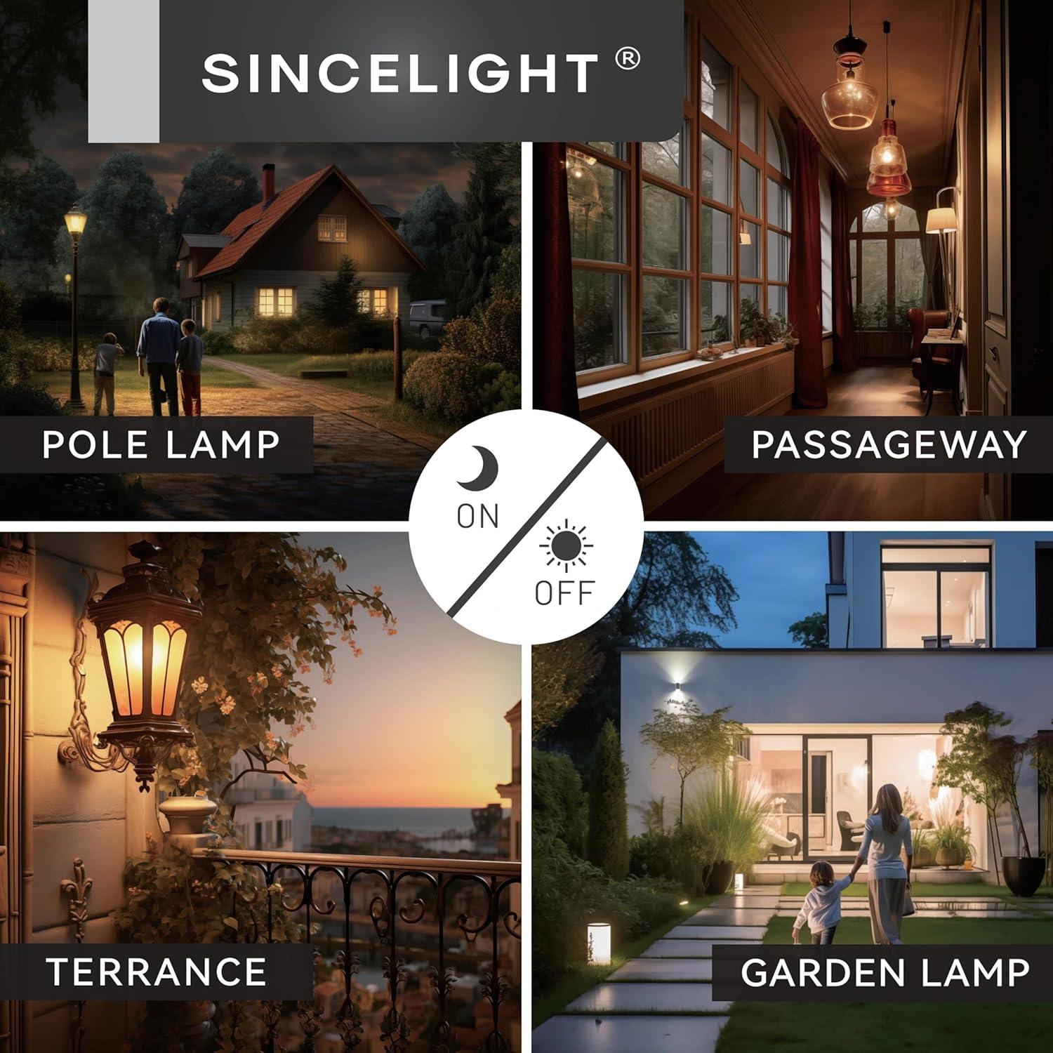 Bombilla LED SINCELIGHT E26 9W Doble Sensor Luz Diurna - Paquete de 2