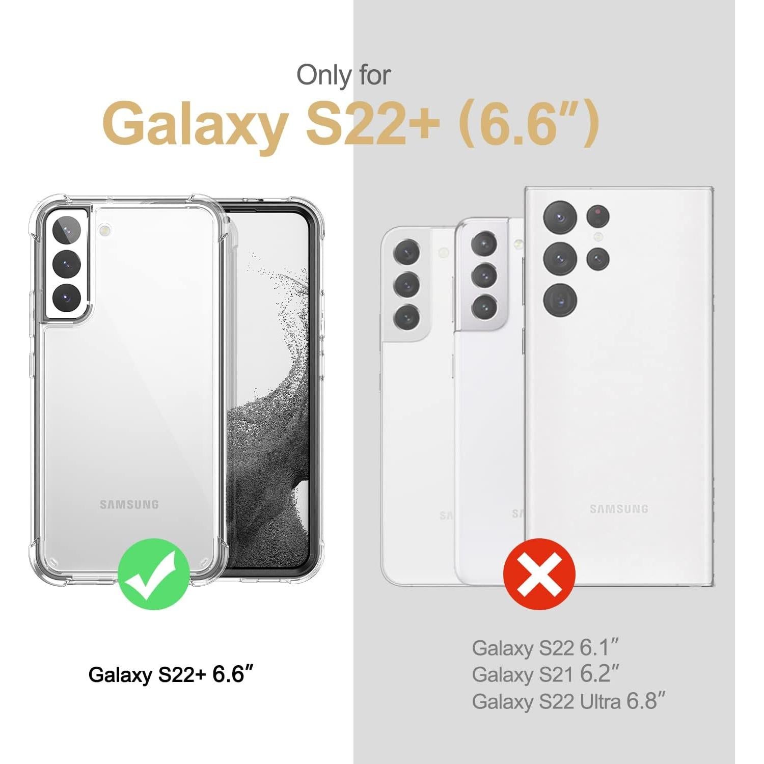 Funda Transparente SURITCH para Samsung Galaxy S22 Plus 6.6"