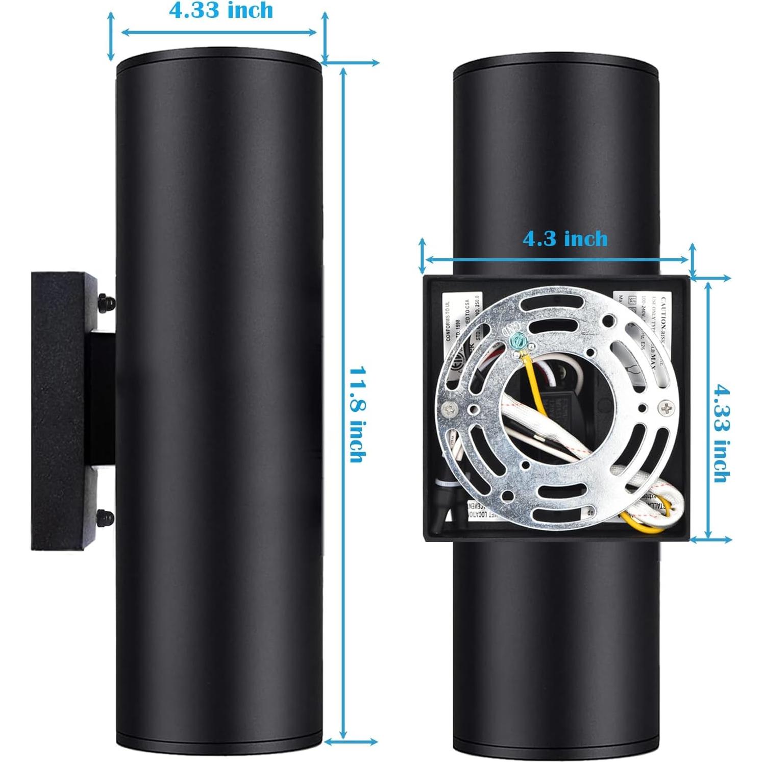 Luces de Pared Exteriores iYogaled RGB con Control Remoto - 2 Paquete