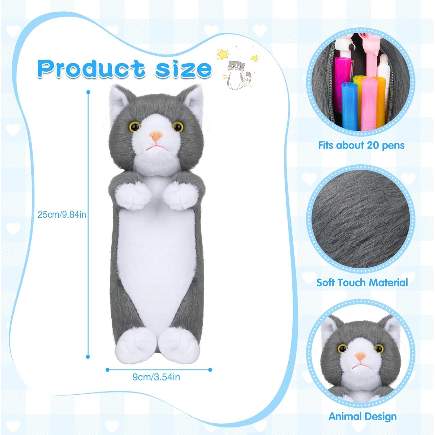 Estuche de Lápices de Peluche BB FUNHOUSE Gato 26x10cm