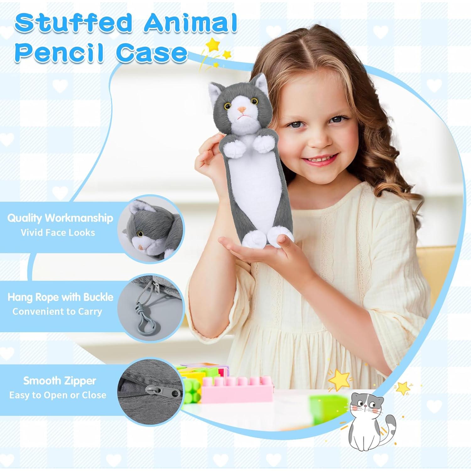 Estuche de Lápices de Peluche BB FUNHOUSE Gato 26x10cm