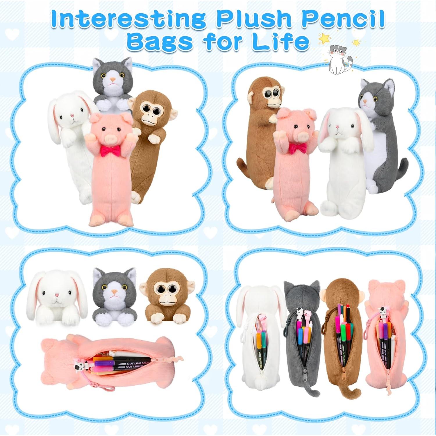 Estuche de Lápices de Peluche BB FUNHOUSE Gato 26x10cm