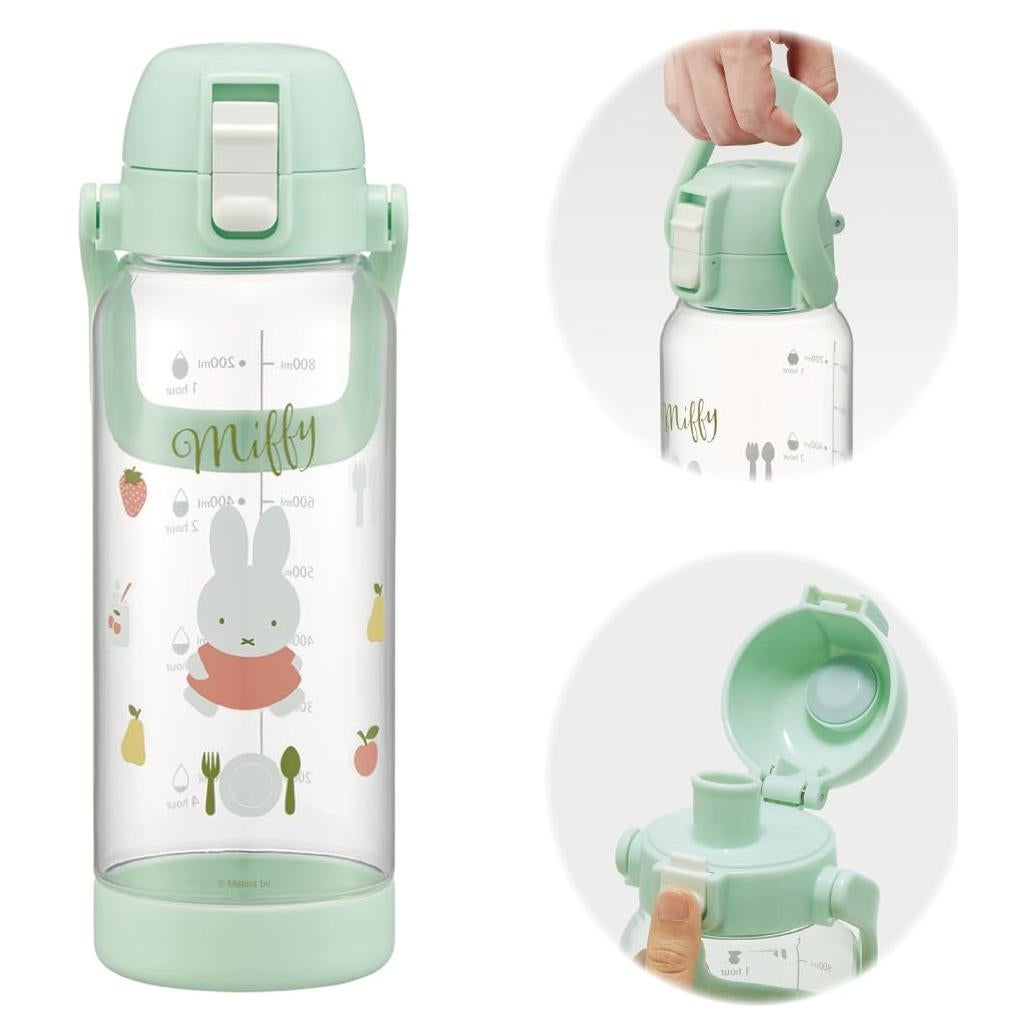 Botella de Agua Skater Miffy 1L con Asa y Tapa de Presión