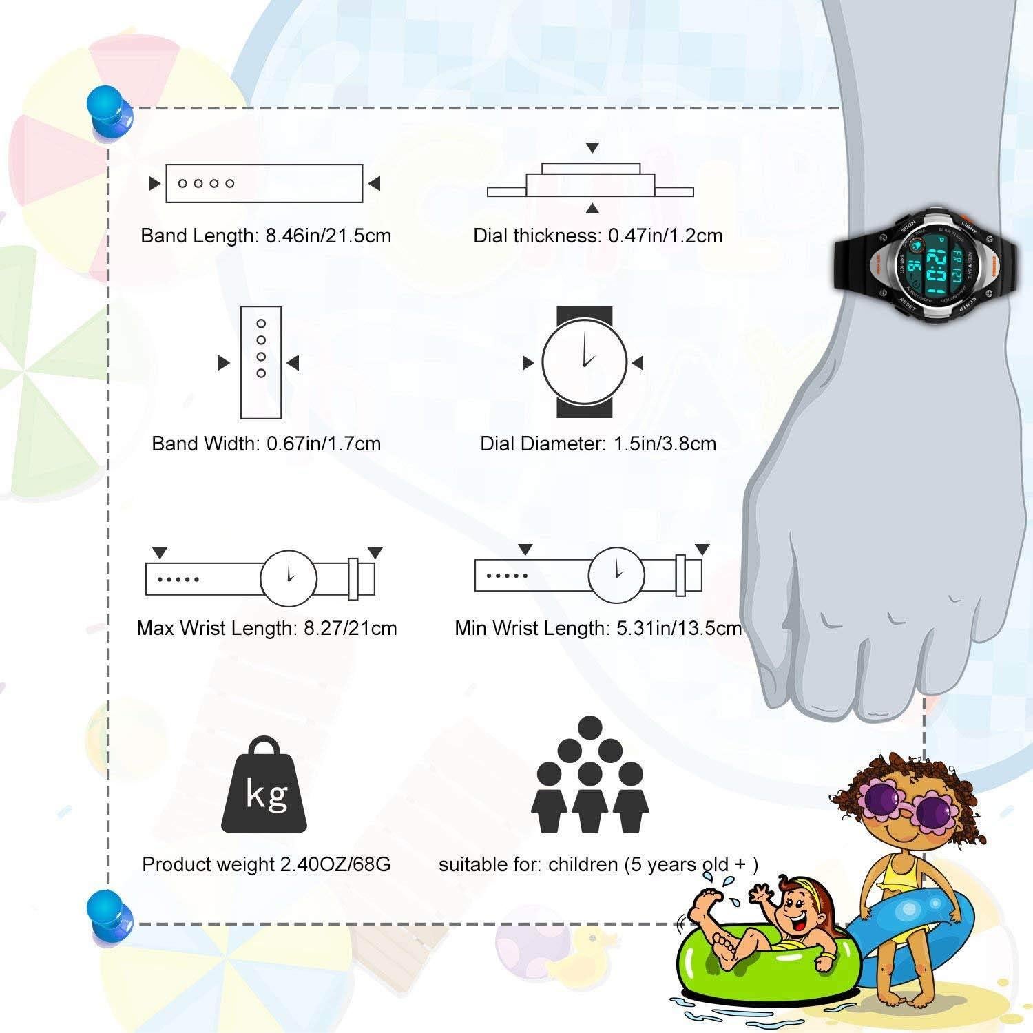 Reloj Digital Deportivo Cofuo CF-1077 Negro Impermeable