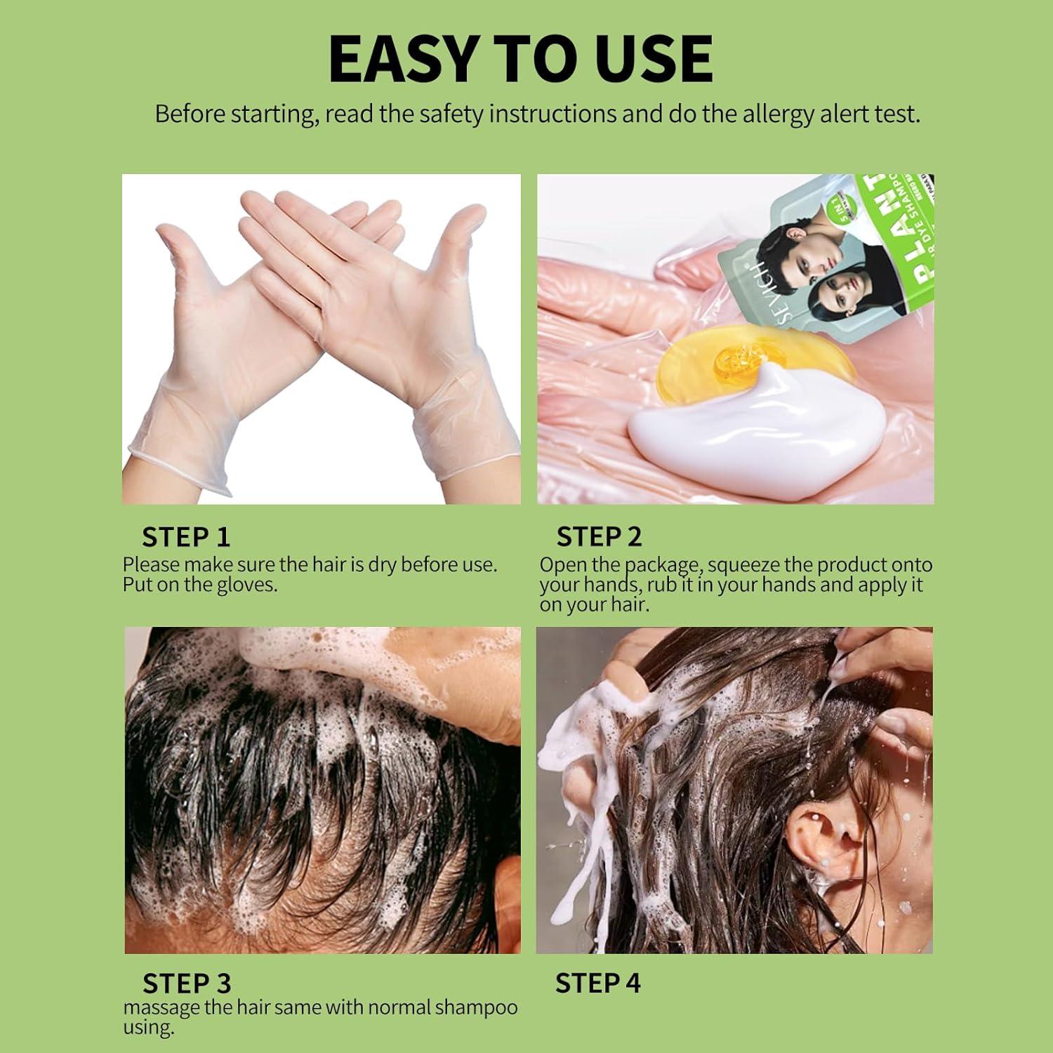 Champú para Teñir Cabello SEVICH 5 en 1 Ginseng Castaño 300ml