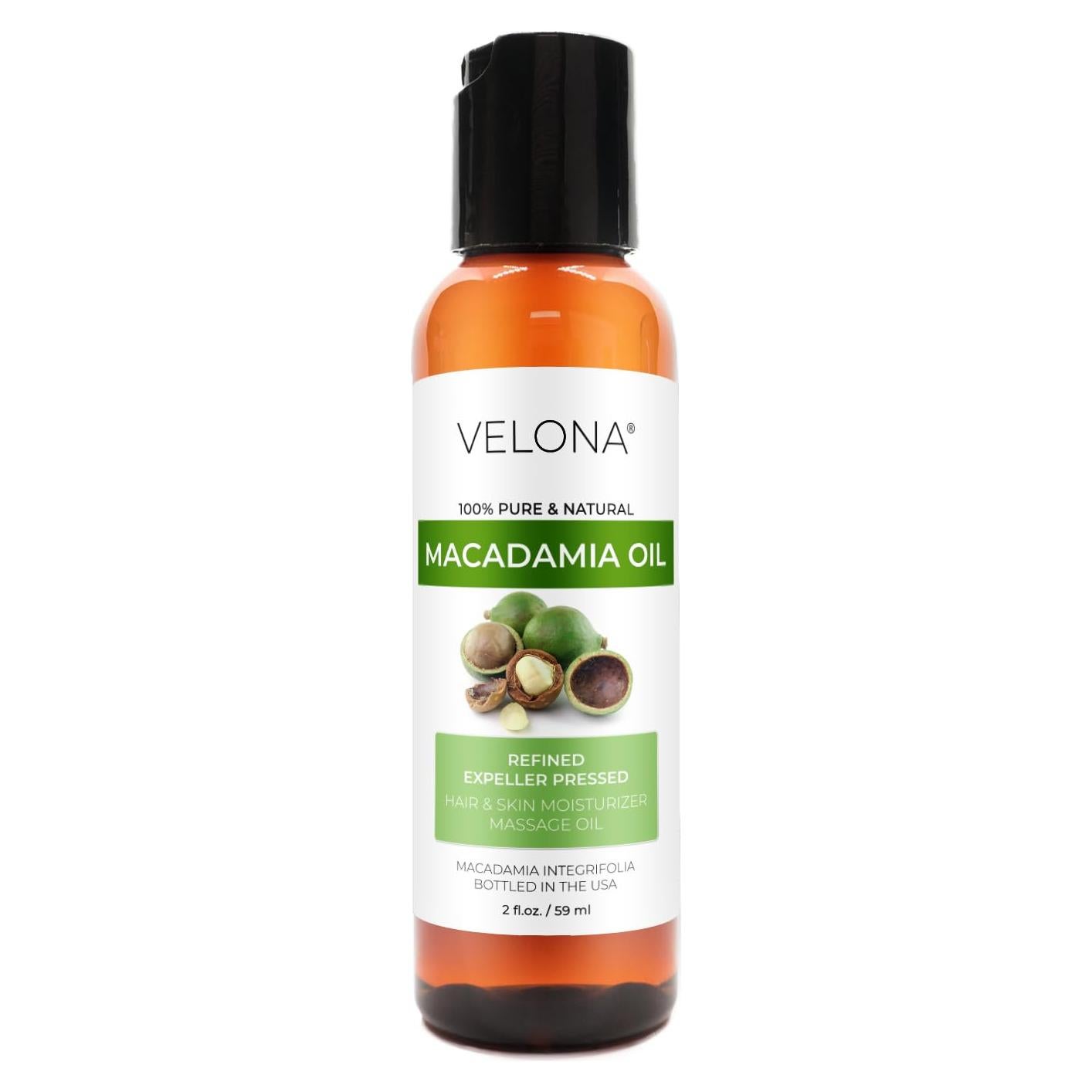 Aceite de Nuez de Macadamia Velona 60 ml 100% Puro y Natural