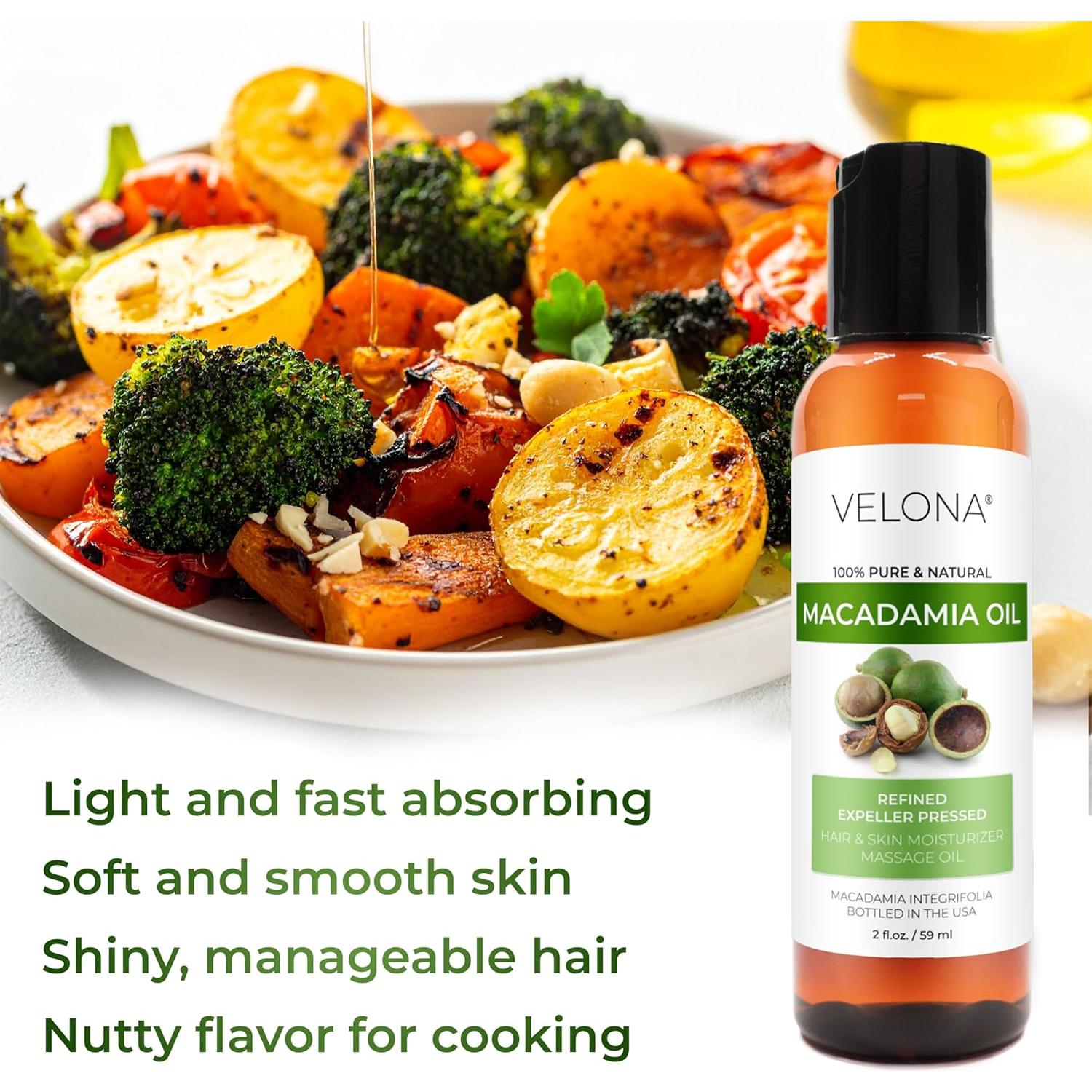 Aceite de Nuez de Macadamia Velona 60 ml 100% Puro y Natural