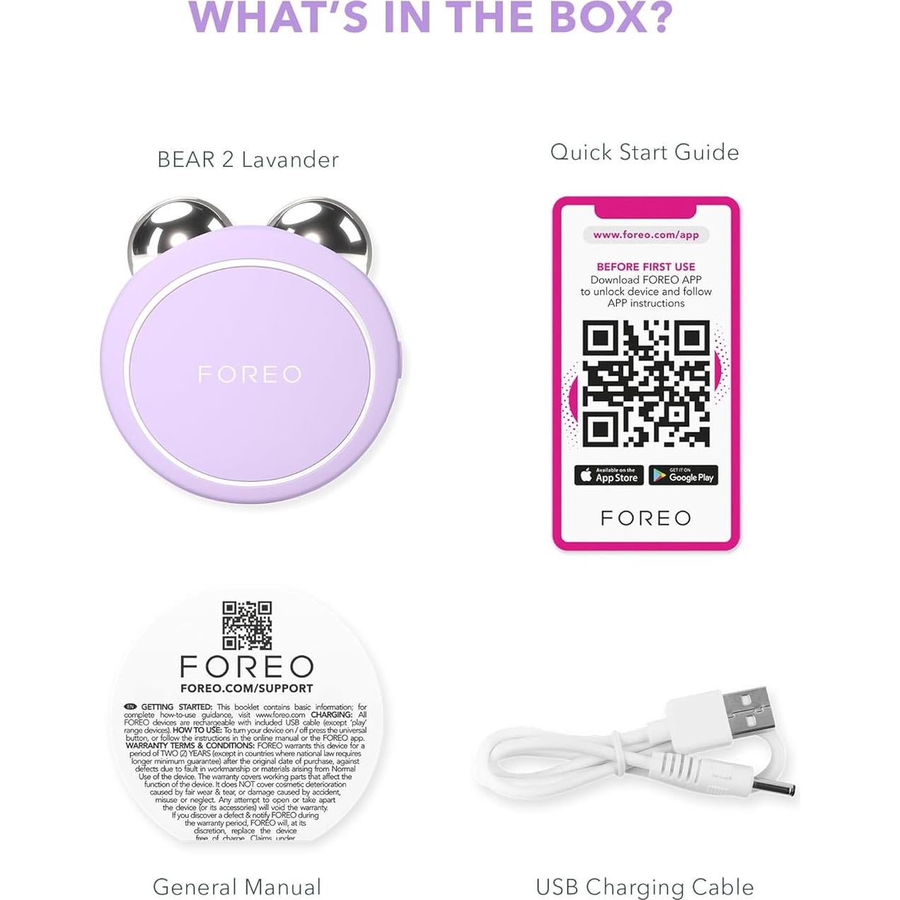 Dispositivo Facial Microcorriente FOREO BEAR 2 - Antienvejecimiento - Lavanda