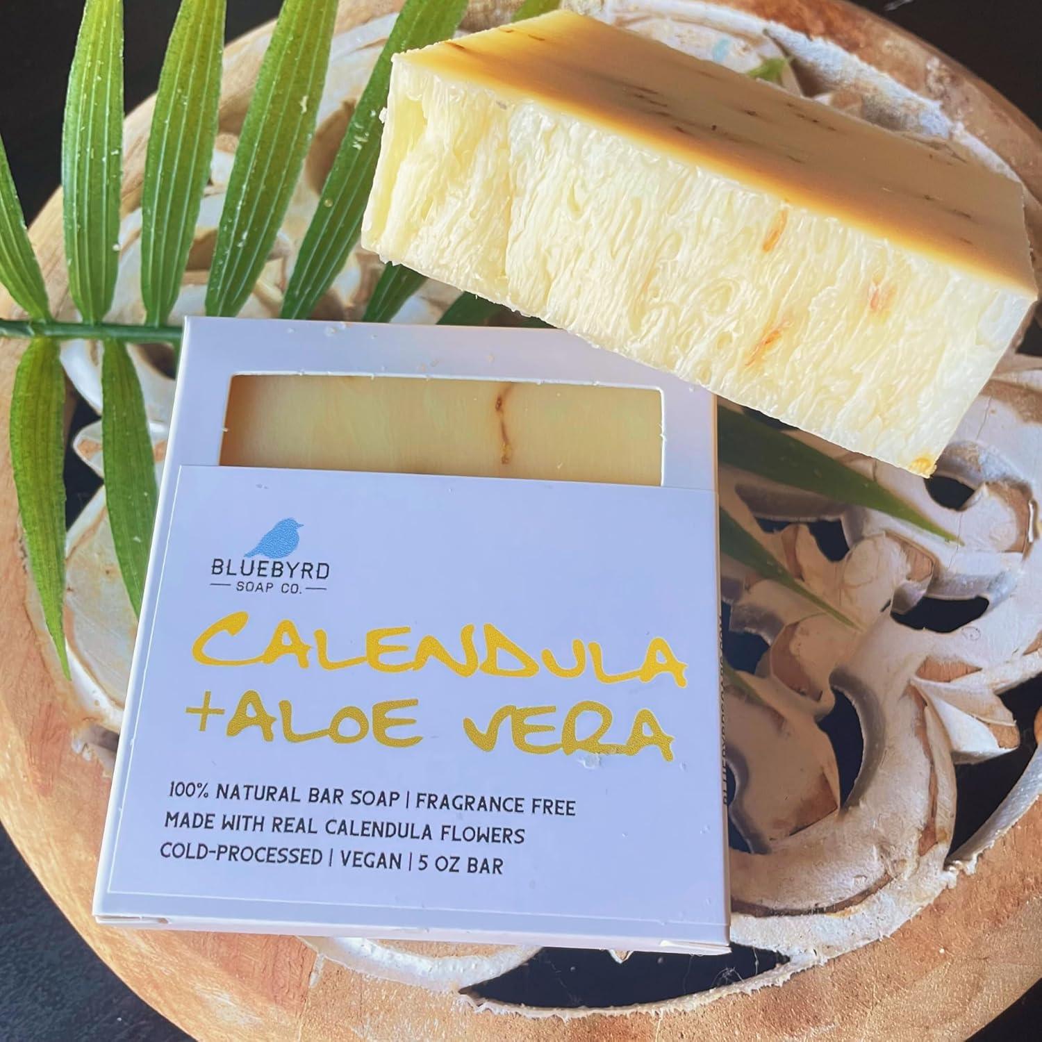 Jabón Natural de Caléndula y Aloe Vera Bluebyrd 130g