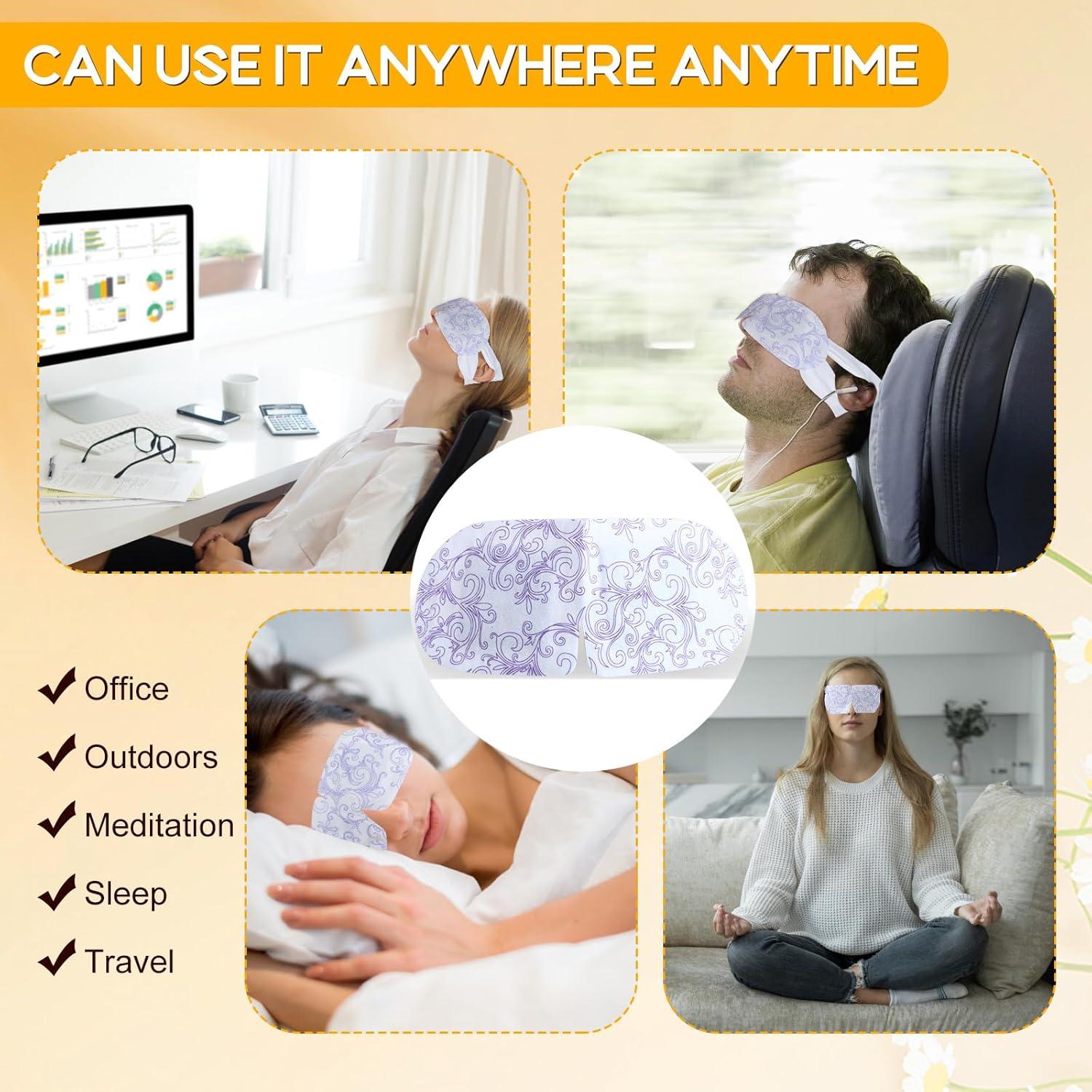 XPCARE Máscaras de Ojos de Vapor Calentadas - 32 Unidades Manzanilla