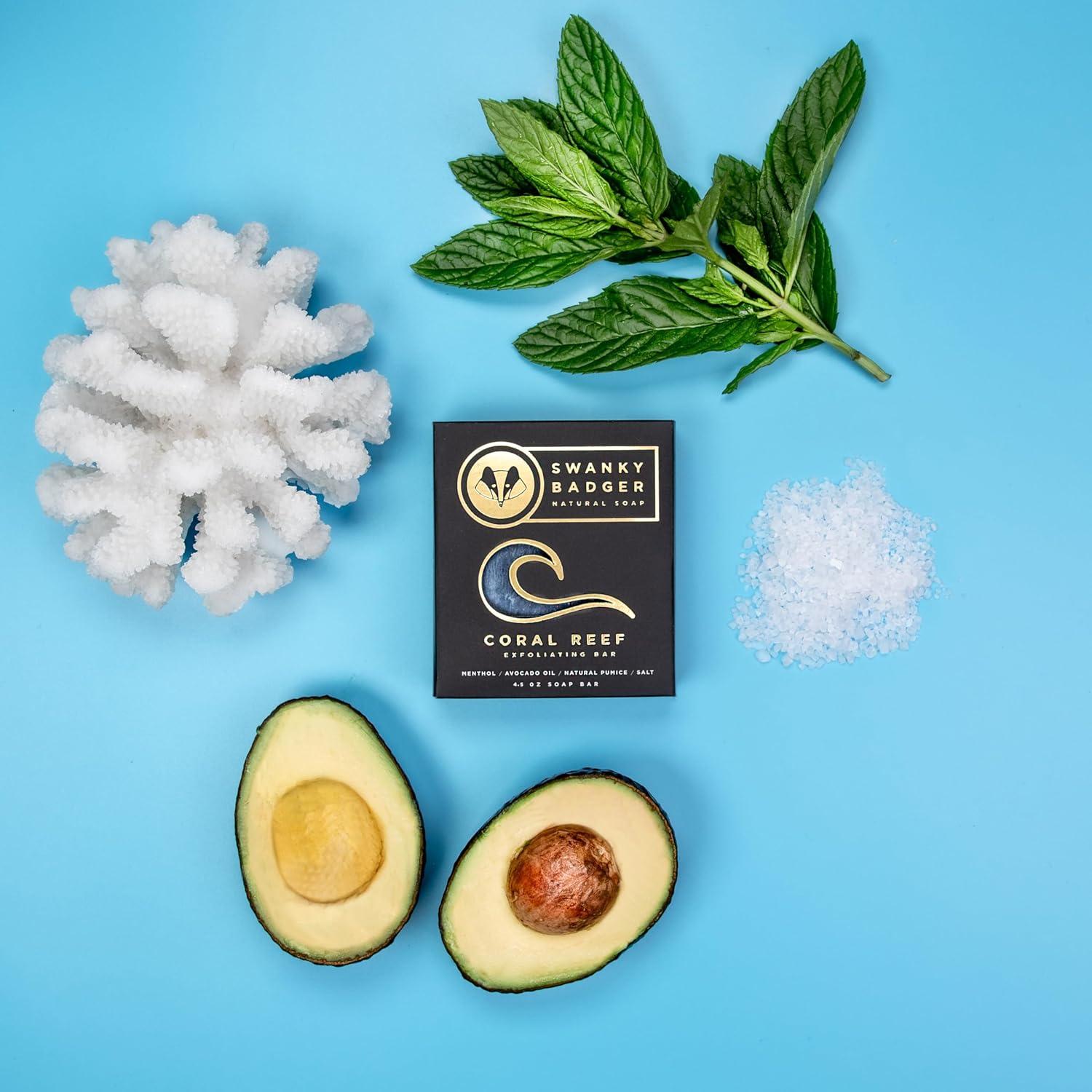 Jabón Natural Swanky Badger Arrecife de Coral 127g