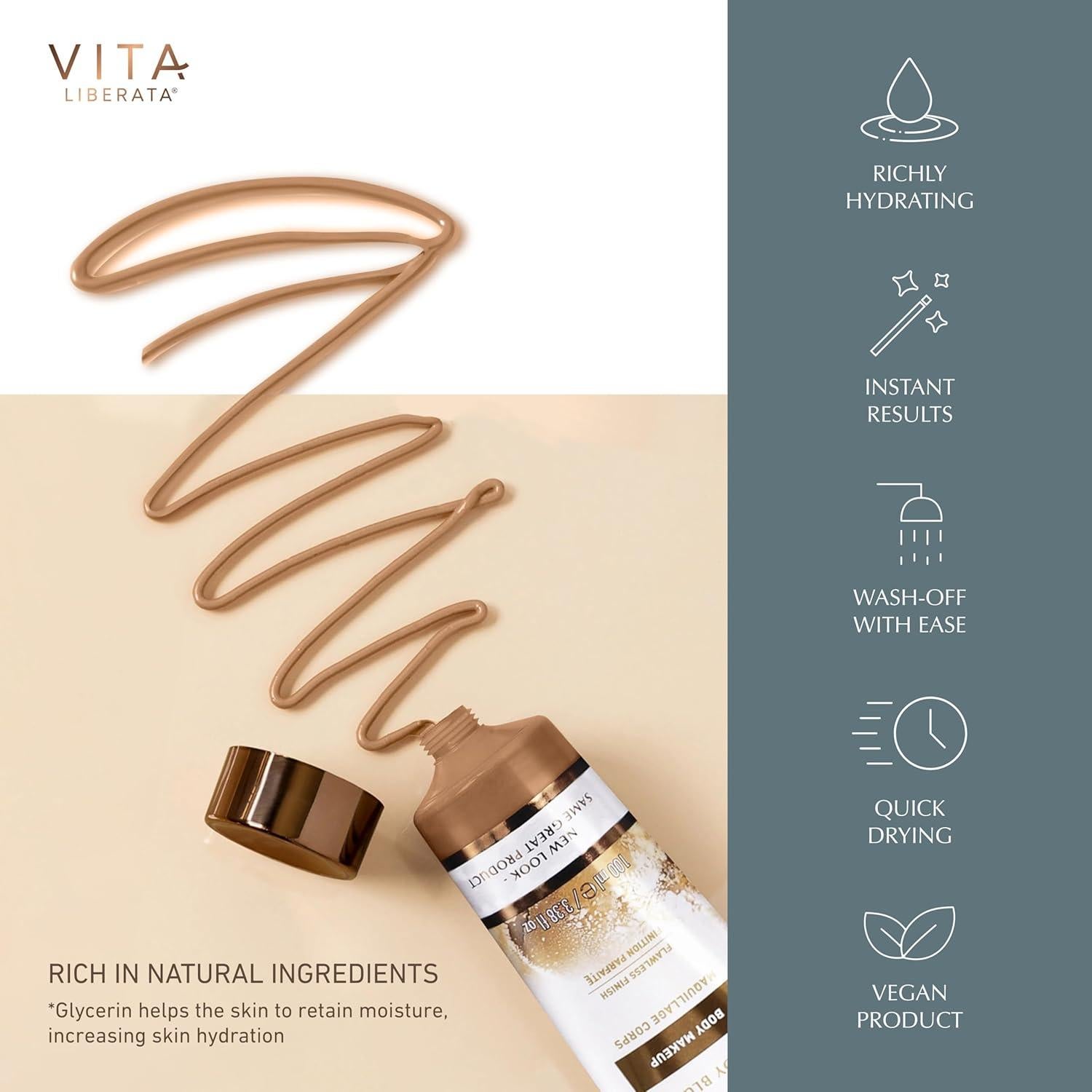 Maquillaje Corporal Vita Liberata Body Blur 95g - Bronceado Oscuro