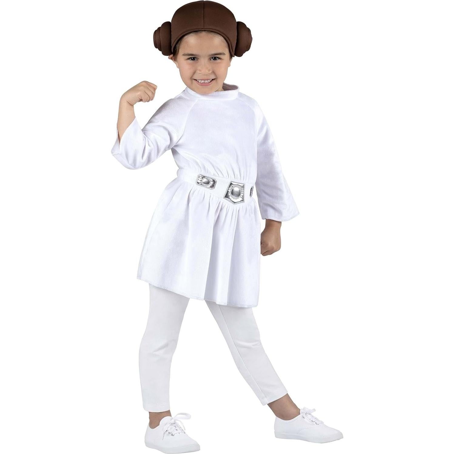Disfraz Princesa Leia Niña Pequeña Star Wars - Vestido y Tocado