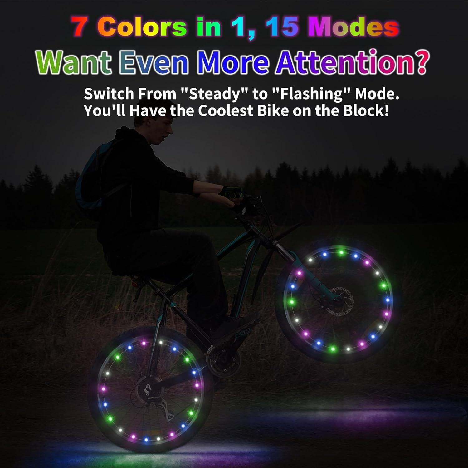 Luces LED para Ruedas de Bicicleta DAWAY A01 - 7 Colores