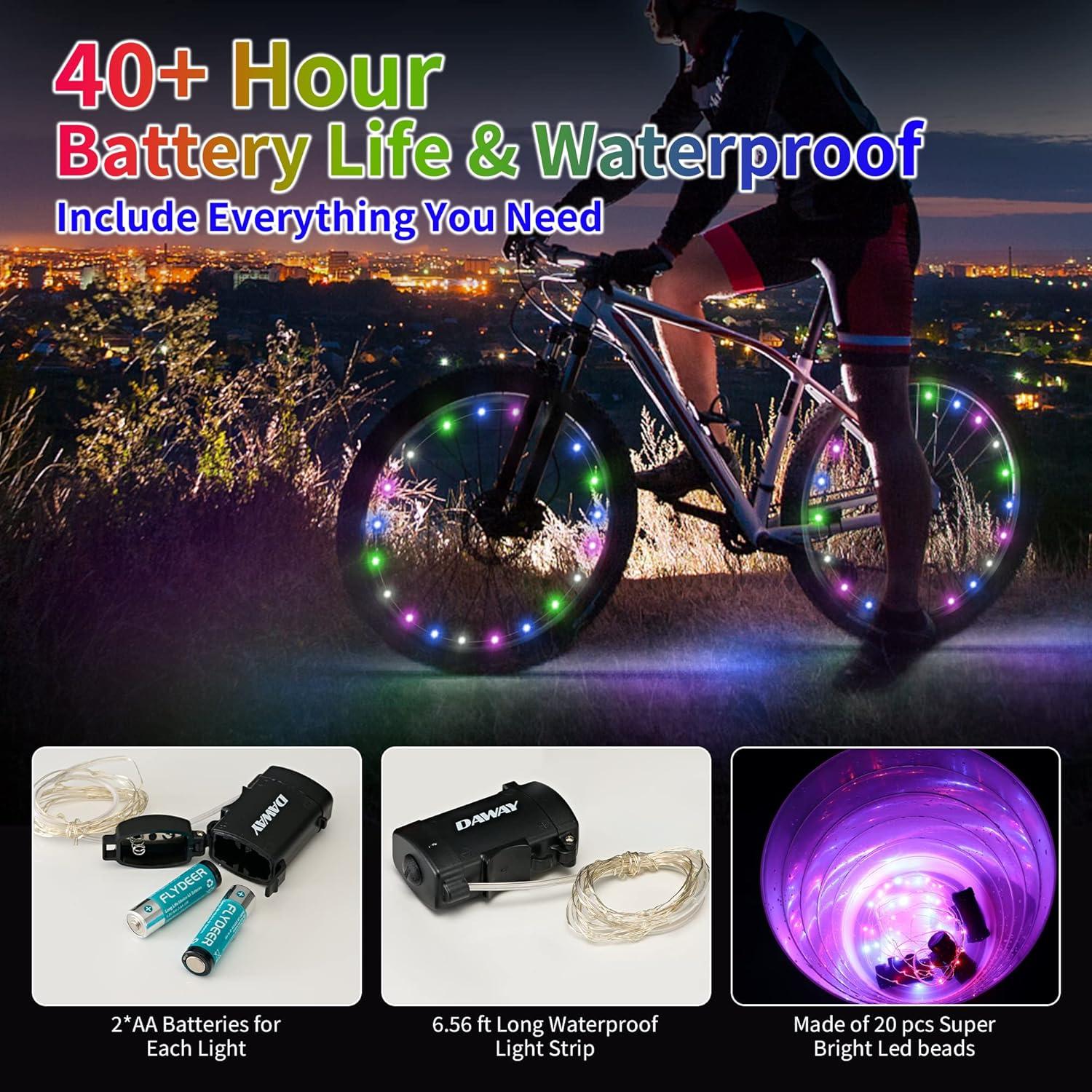 Luces LED para Ruedas de Bicicleta DAWAY A01 - 7 Colores