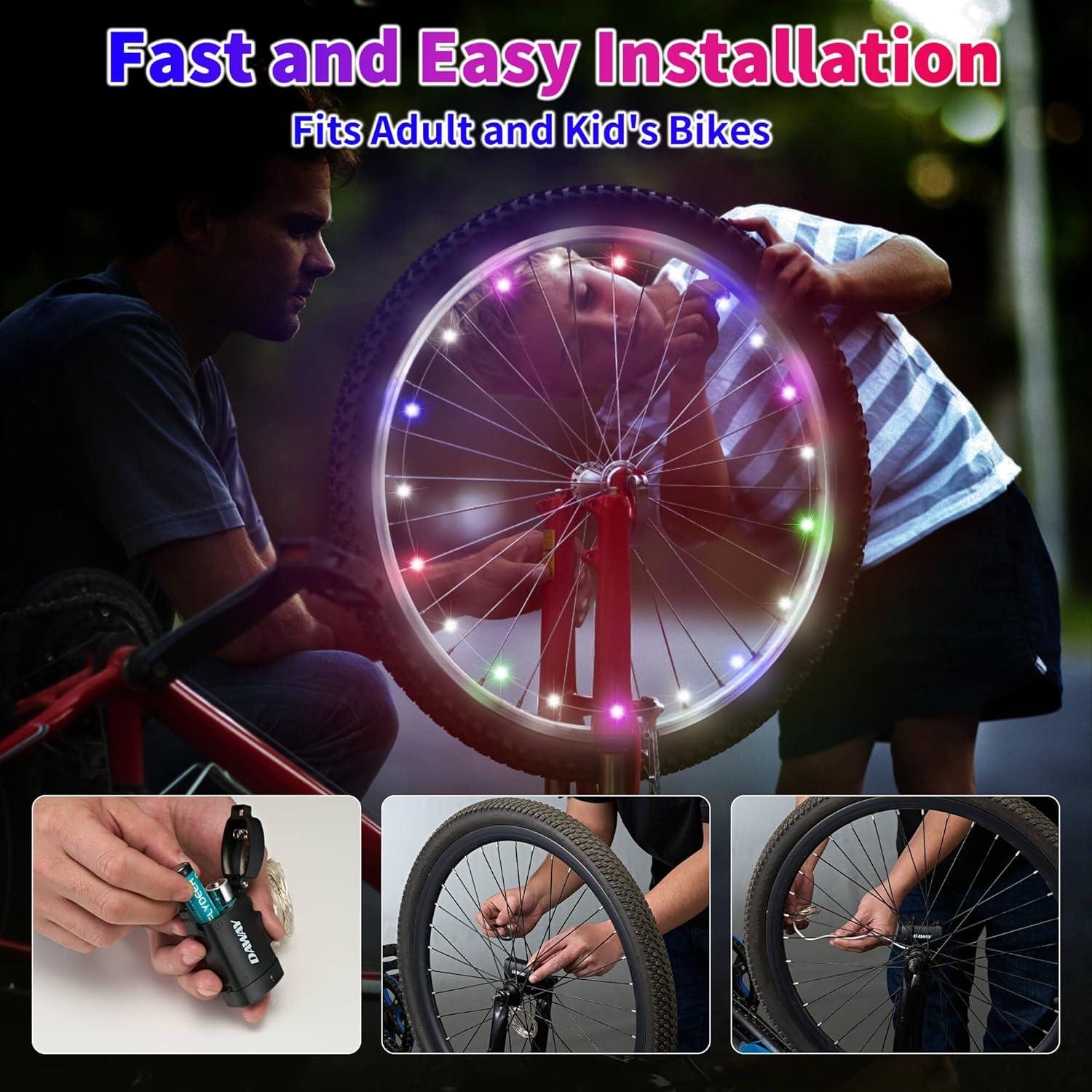 Luces LED para Ruedas de Bicicleta DAWAY A01 - 7 Colores