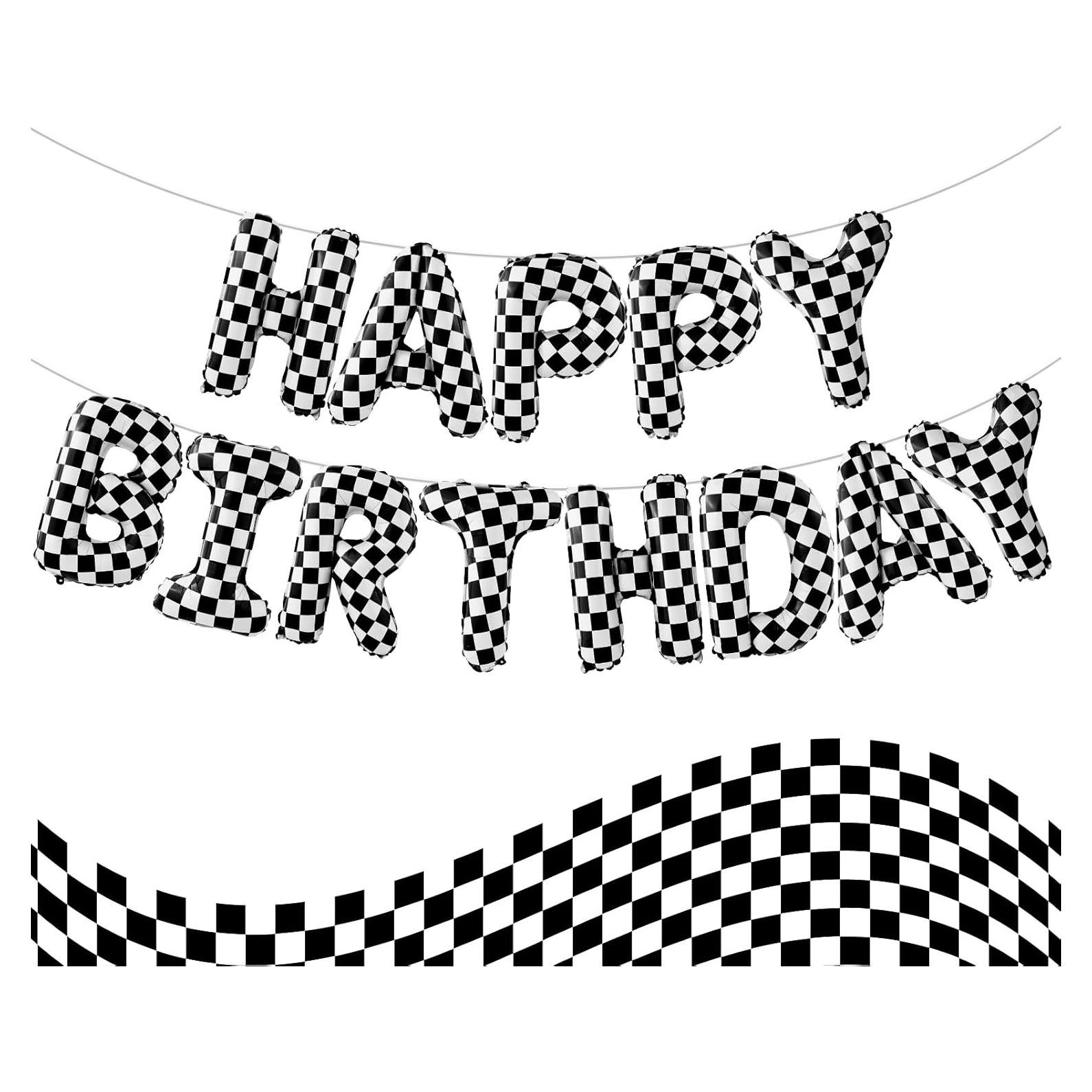 Banner Cumpleaños Feliz Coches de Carreras AXBMM 3.66m