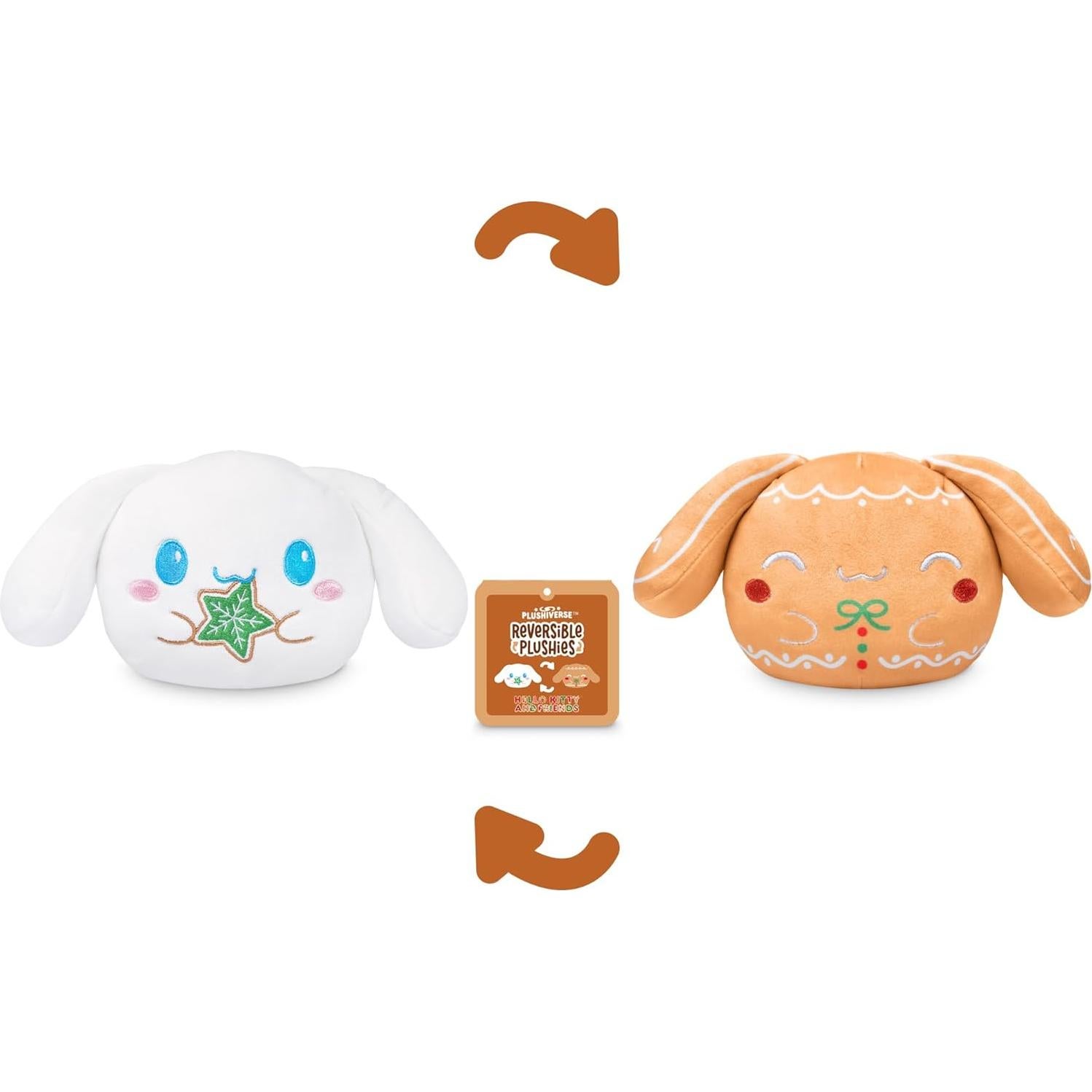 Peluche Reversible TeeTurtle Cinnamoroll Navidad 10 cm
